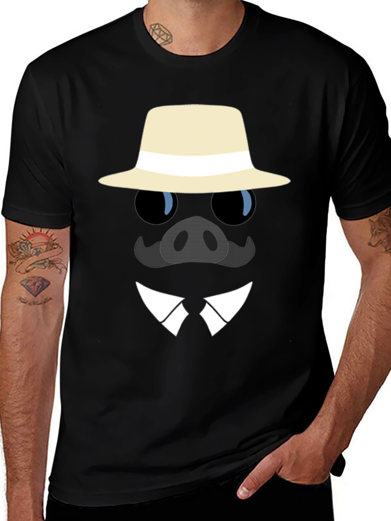 Variant 15 of Funny Cartoon Pig Face T-Shirt