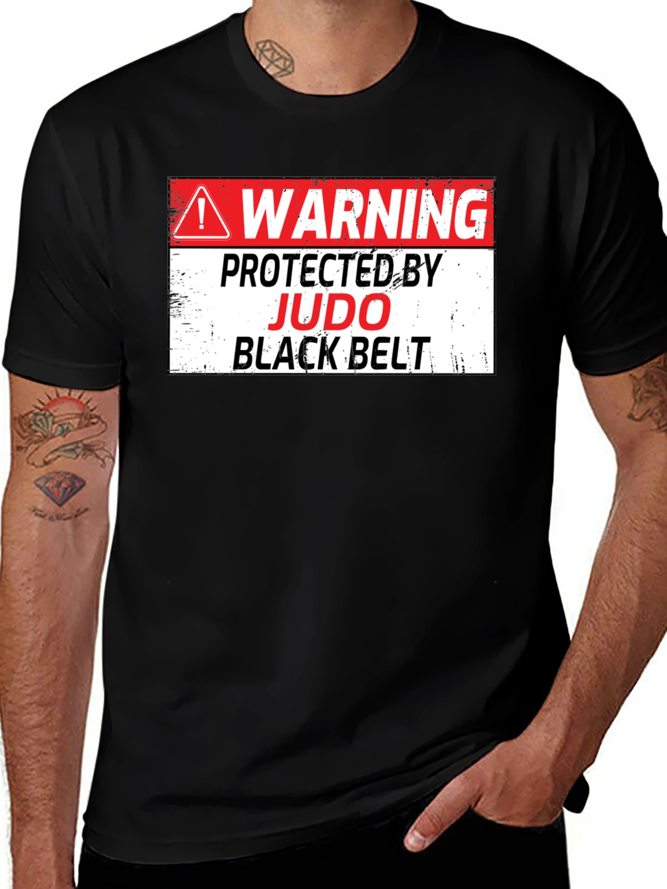 Variant 26 of Warning: Judo Black Belt T-Shirt
