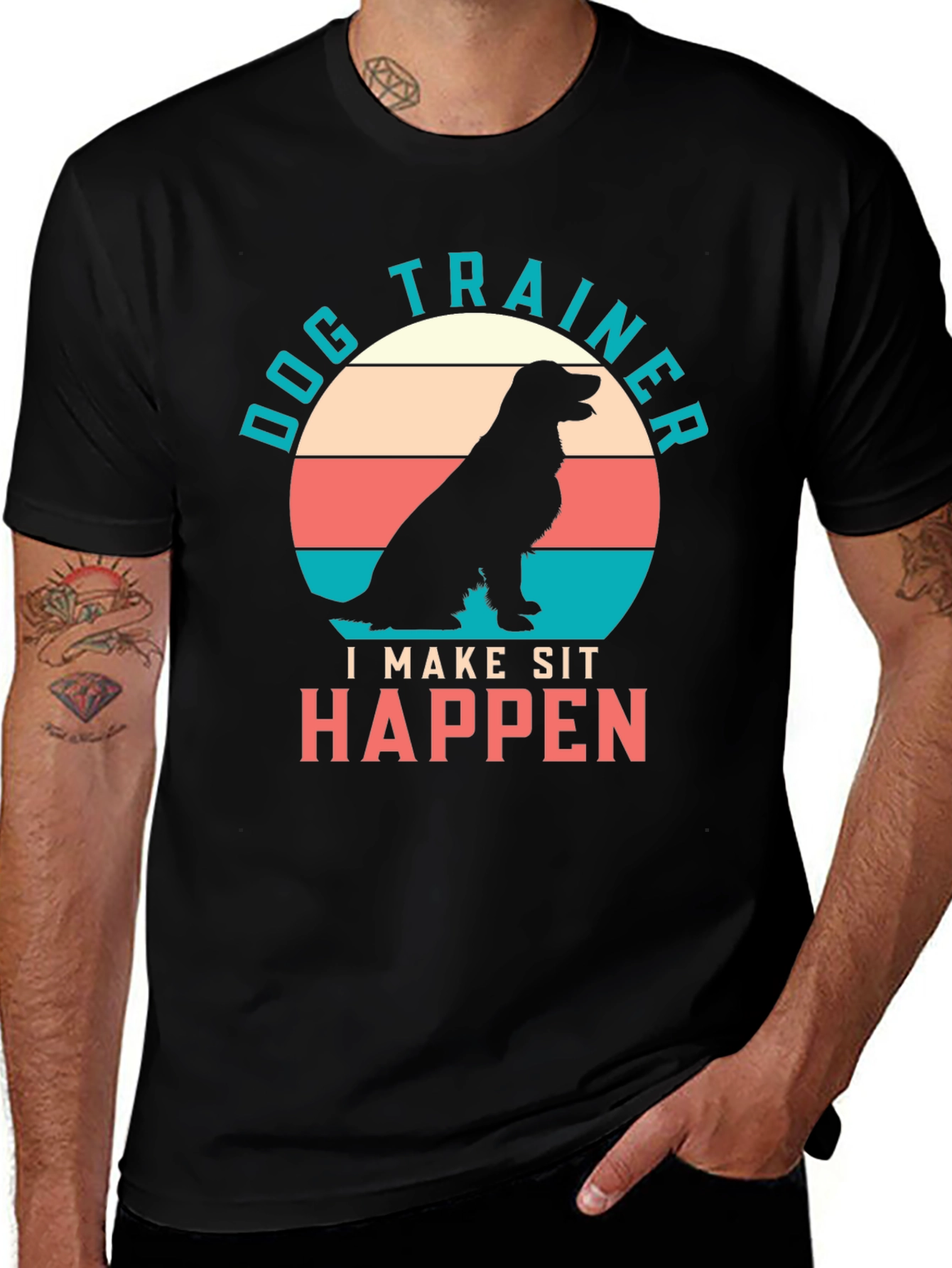 Variant 12 of Dog Trainer T-Shirt - I Make Sit Happen!