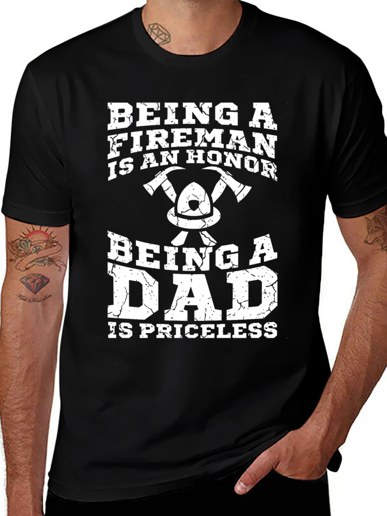 Variant 21 of Fireman Dad T-Shirt - Honor & Priceless