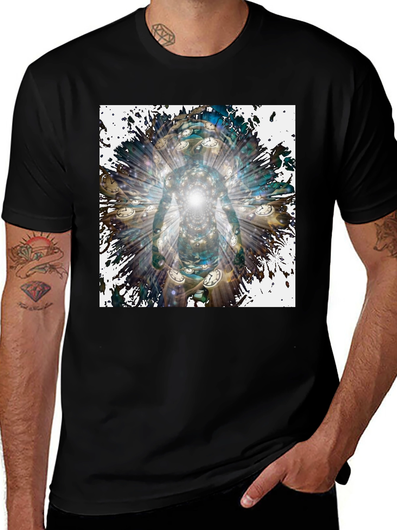 Variant 29 of Time Traveler T-Shirt - Abstract Design