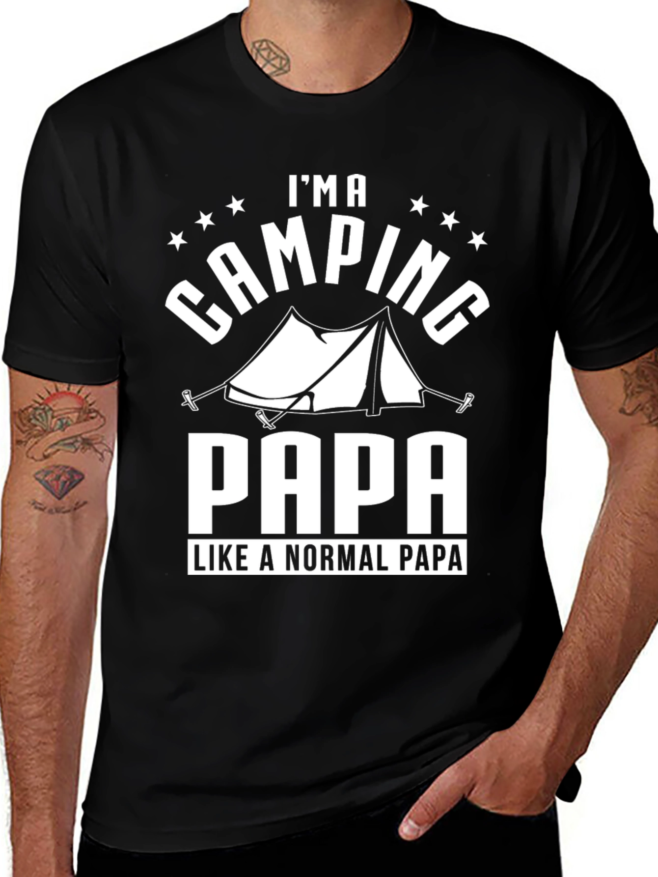Variant 15 of Camping Papa T-Shirt - Gift for Outdoorsy Dads