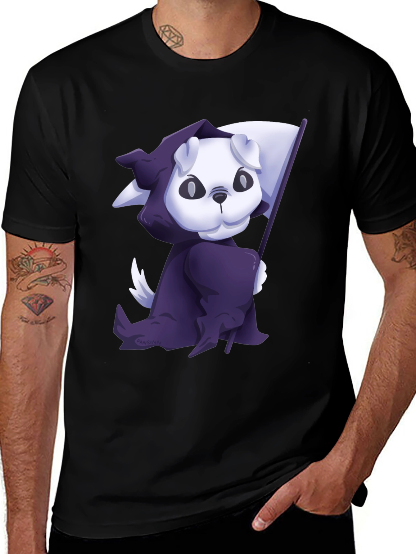 Variant 4 of Grim Reaper Puppy T-Shirt - Cute and Spooky