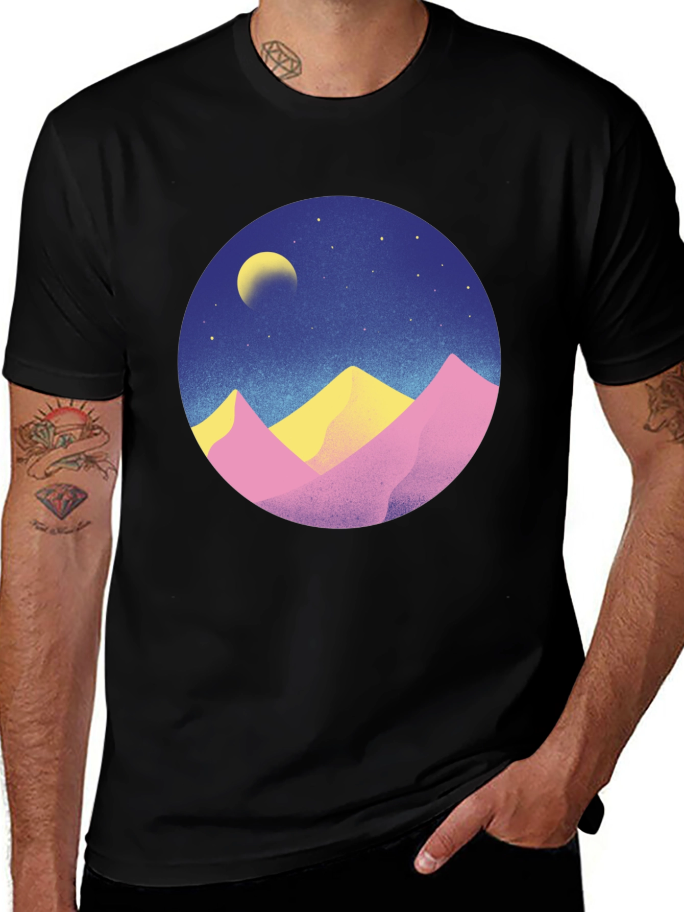 Variant 13 of Mountains & Moon Graphic T-Shirt