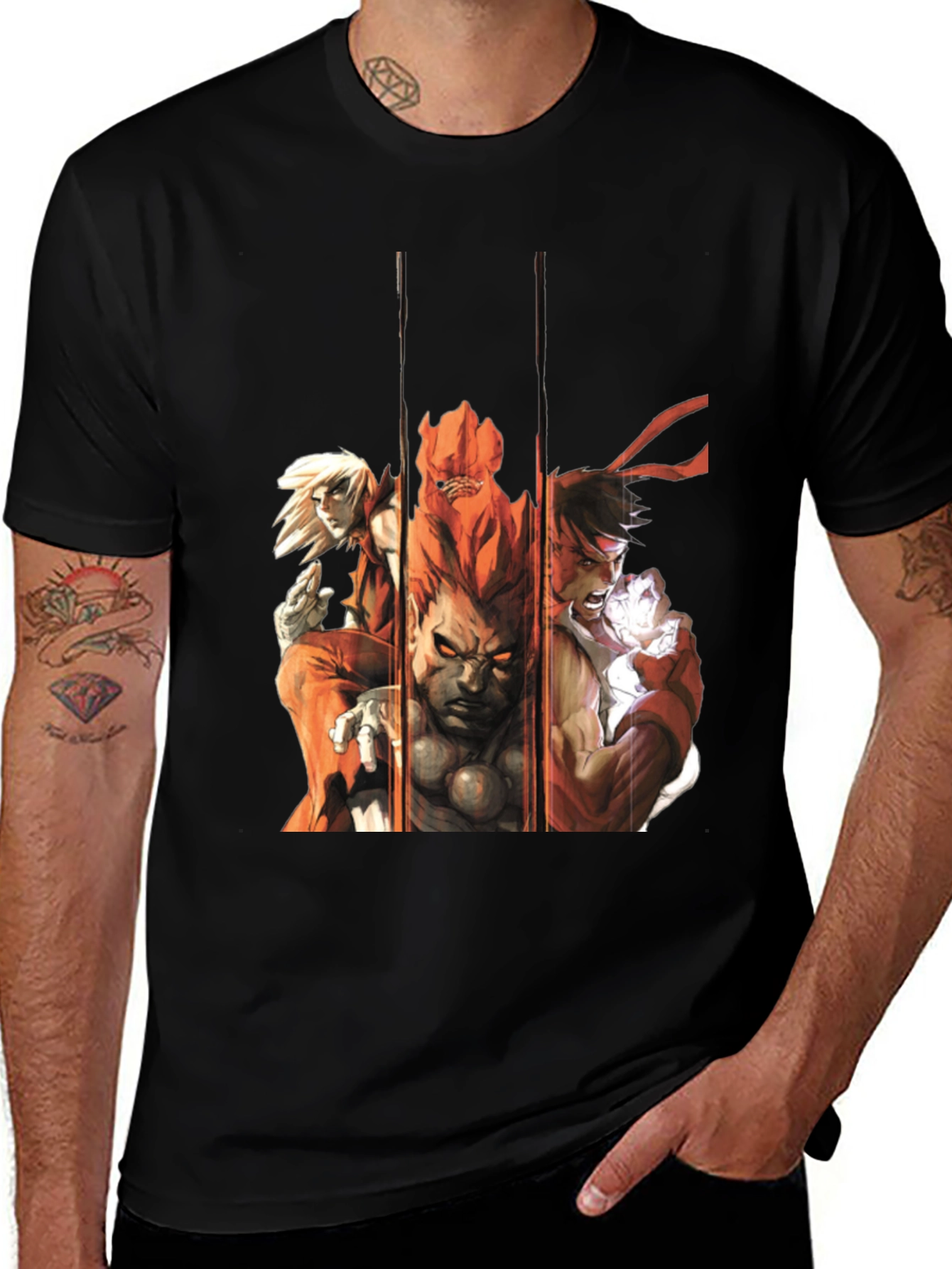 Street Fighter T-Shirt: Ryu, Akuma, Ken