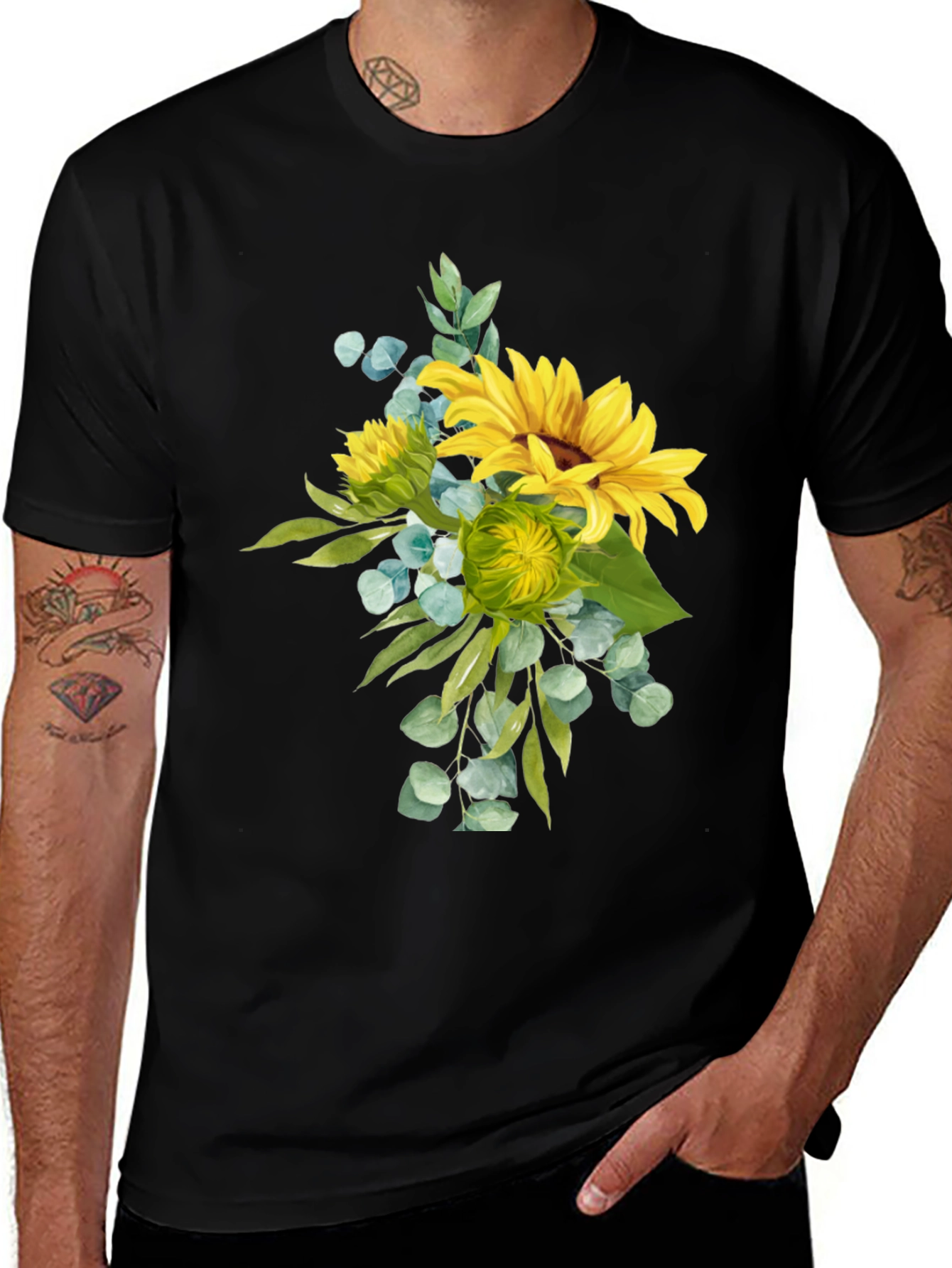 Variant 23 of Sunflower Bouquet Graphic T-Shirt