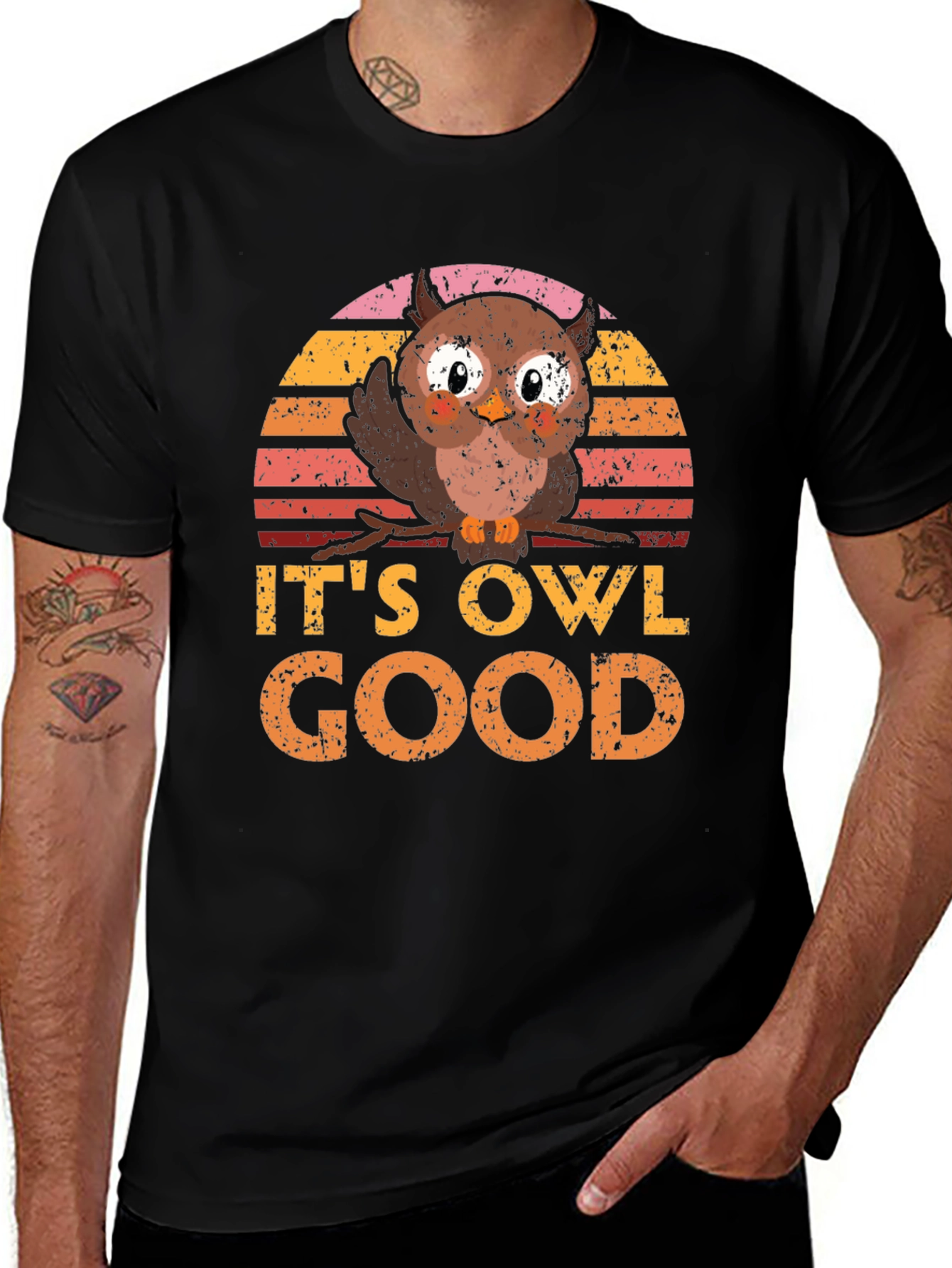 Variant 22 of It's Owl Good Retro Style T-Shirt