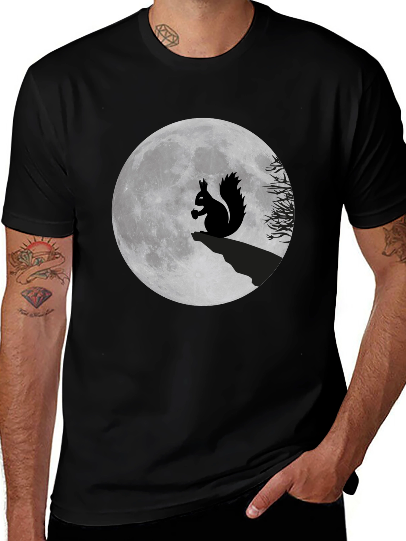 Variant 14 of Squirrel Moon Black T-Shirt
