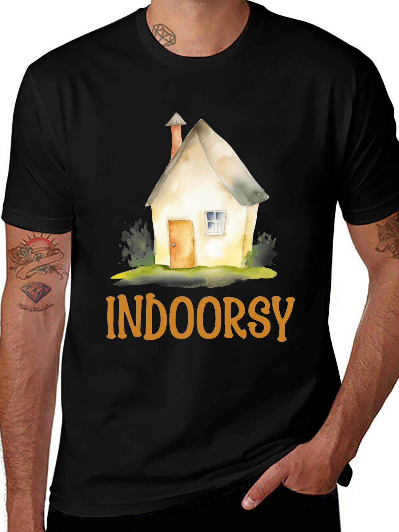 Indoorsy Graphic T-Shirt - Cozy Homebody Style