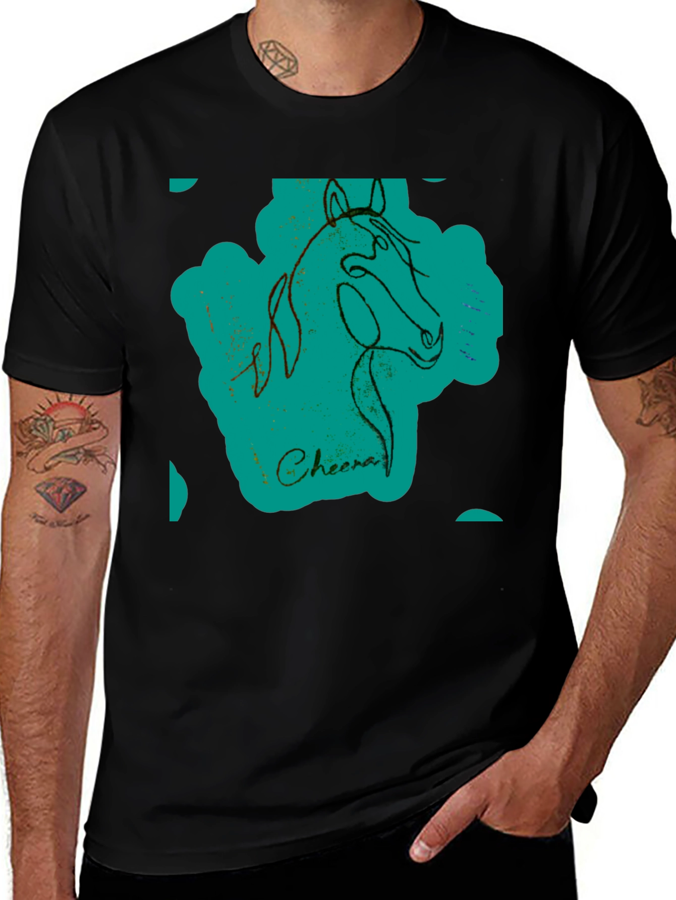 Abstract Horse T-Shirt - Modern Graphic Tee