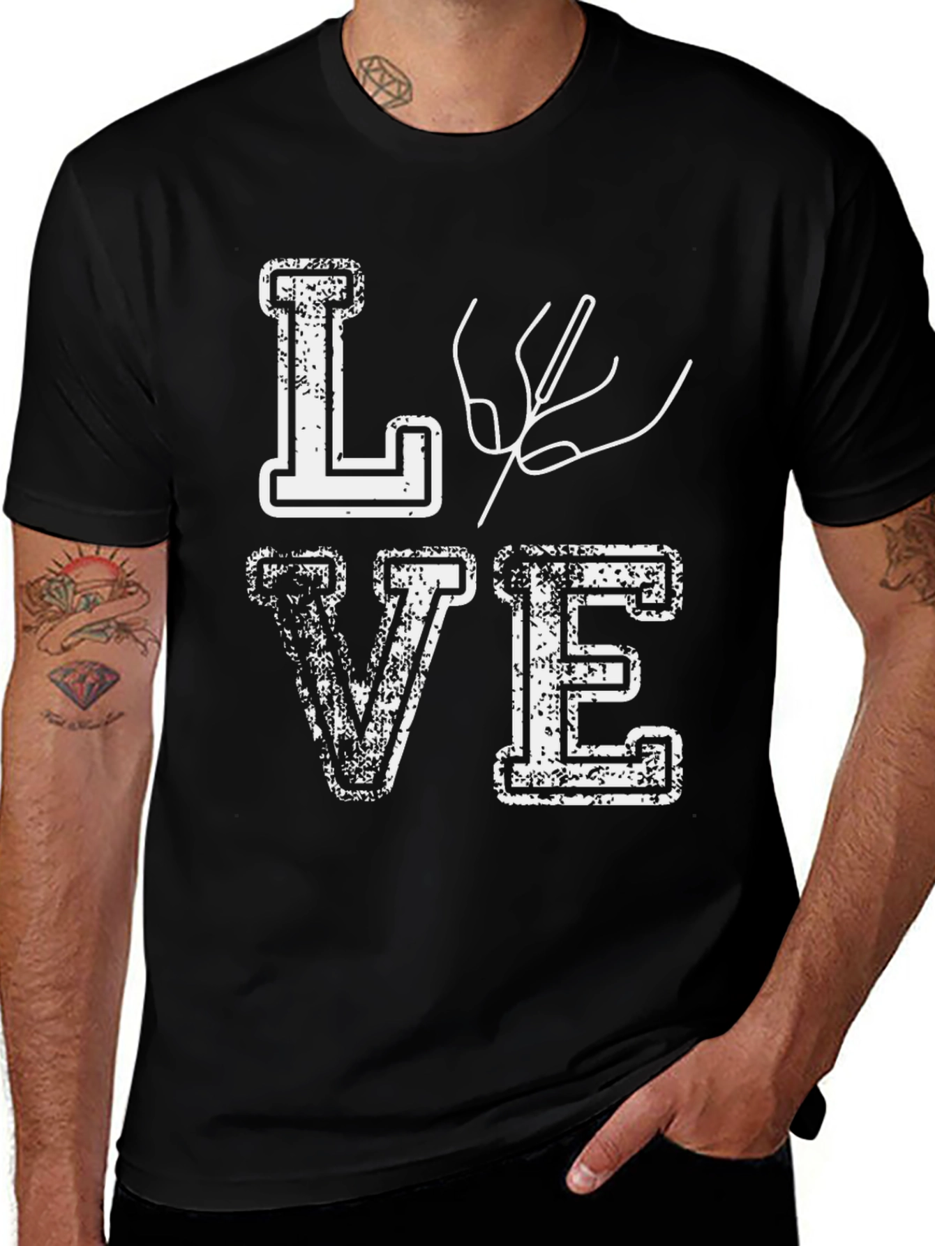Variant 17 of Love Graphic Print Black T-Shirt