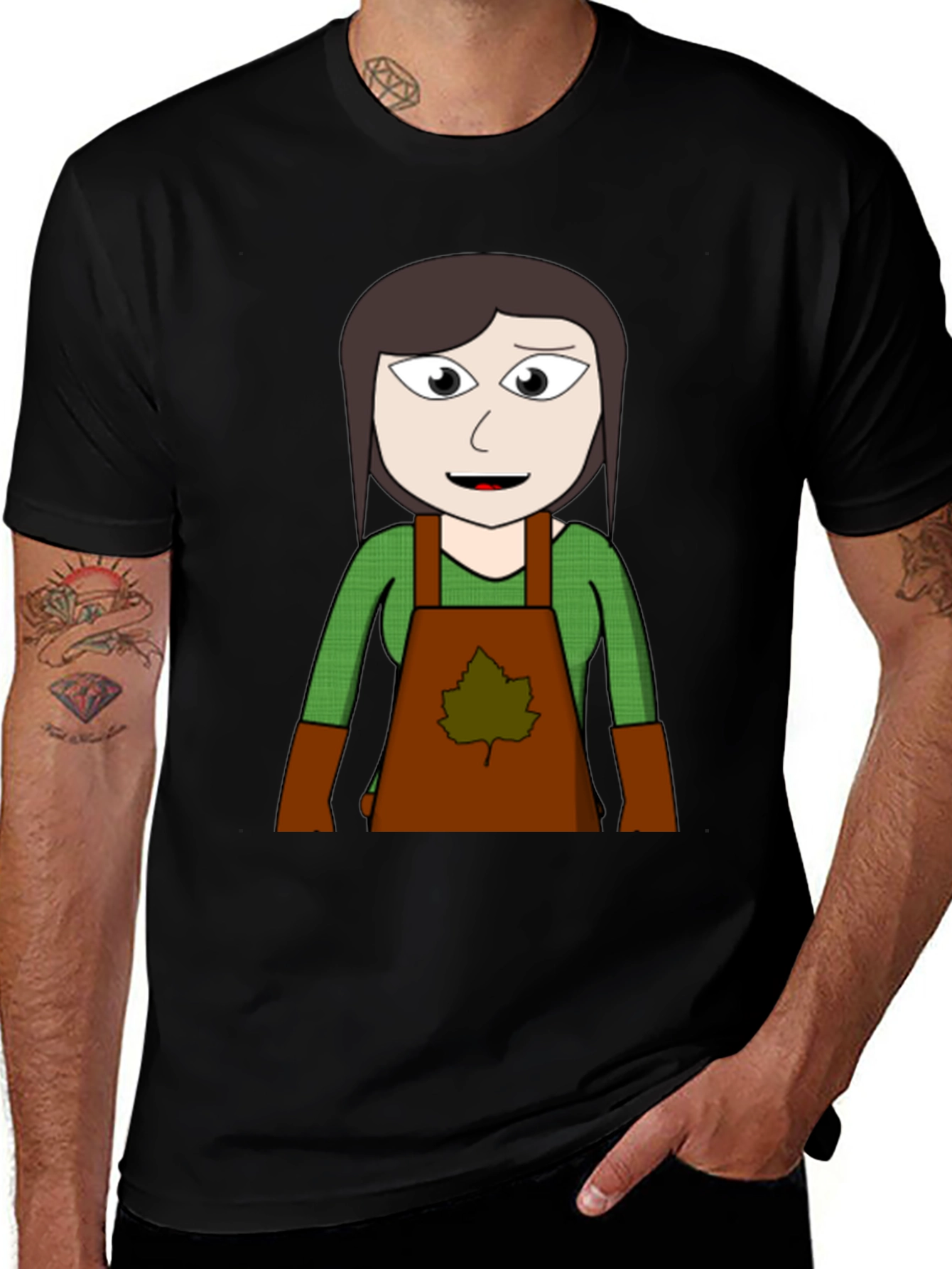 Cartoon Gardener T-Shirt - Unique Graphic Tee