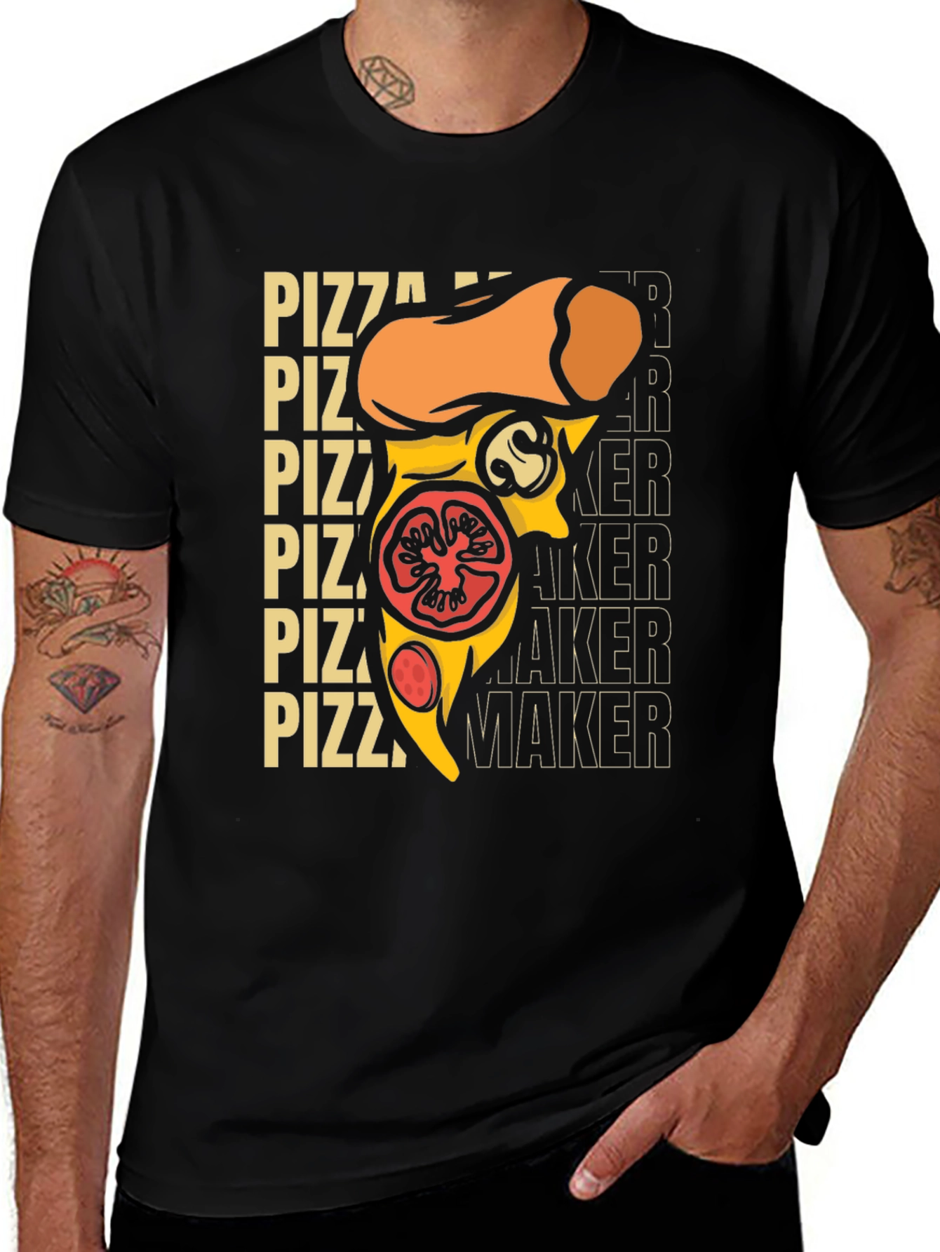 Variant 3 of Pizza Maker Graphic T-Shirt - Foodie Tee