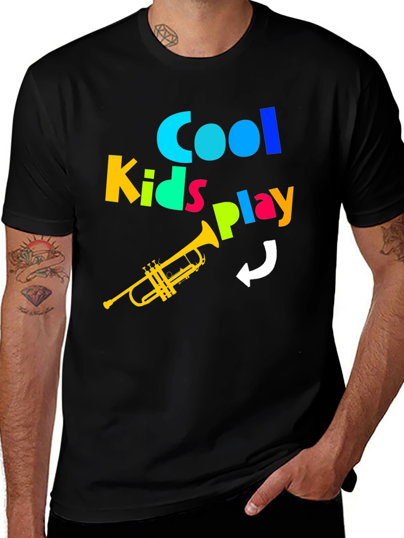 Cool Kids Play Trumpet Graphic Tee
