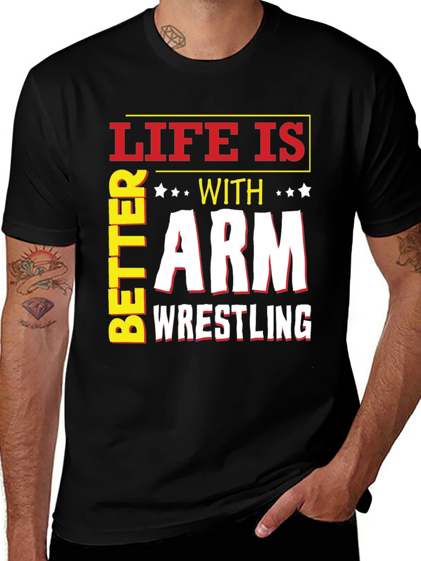 Variant 2 of Life is Better with Arm Wrestling T-Shirt