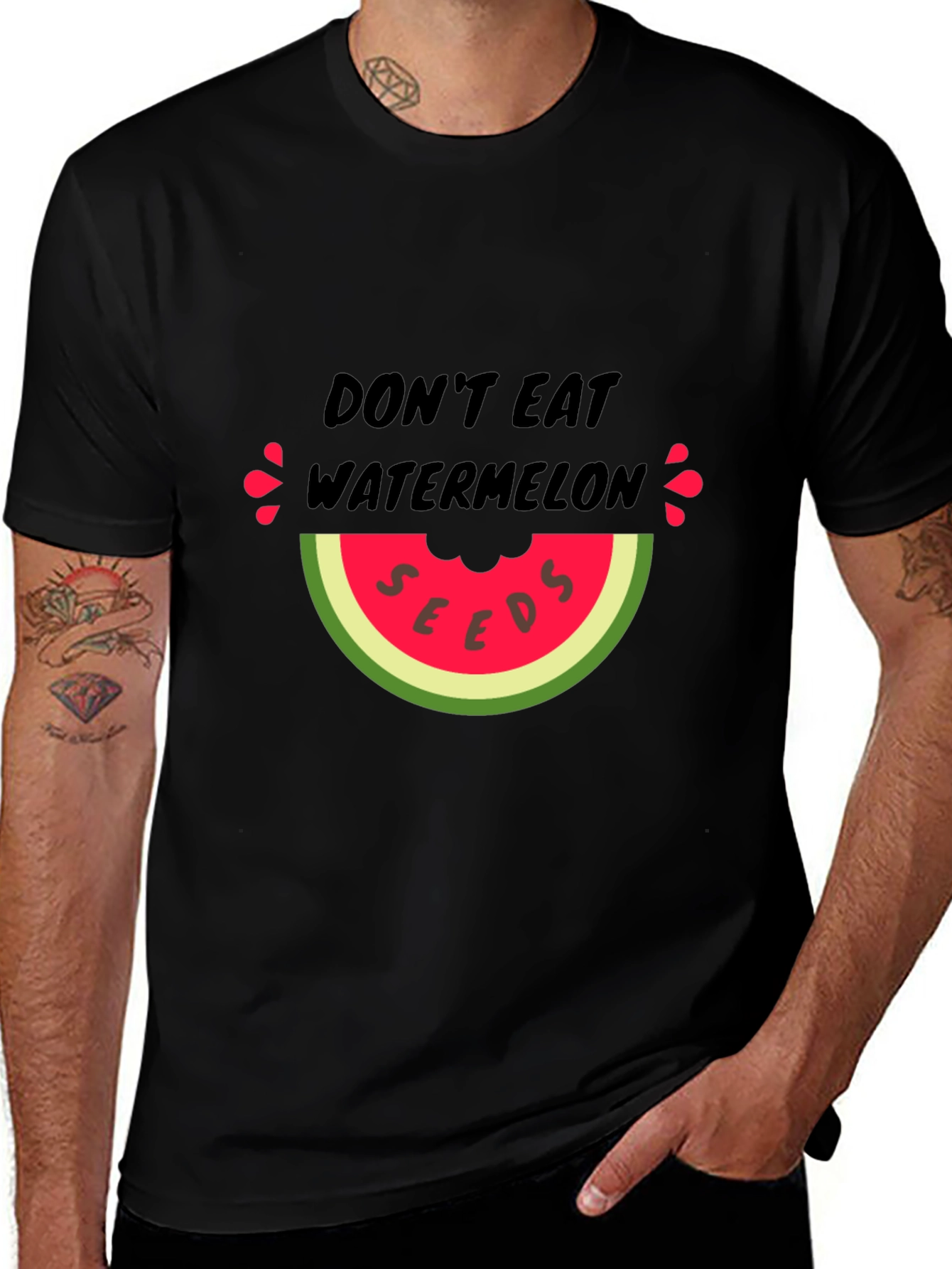 Variant 15 of Don't Eat Watermelon Seeds Graphic Tee