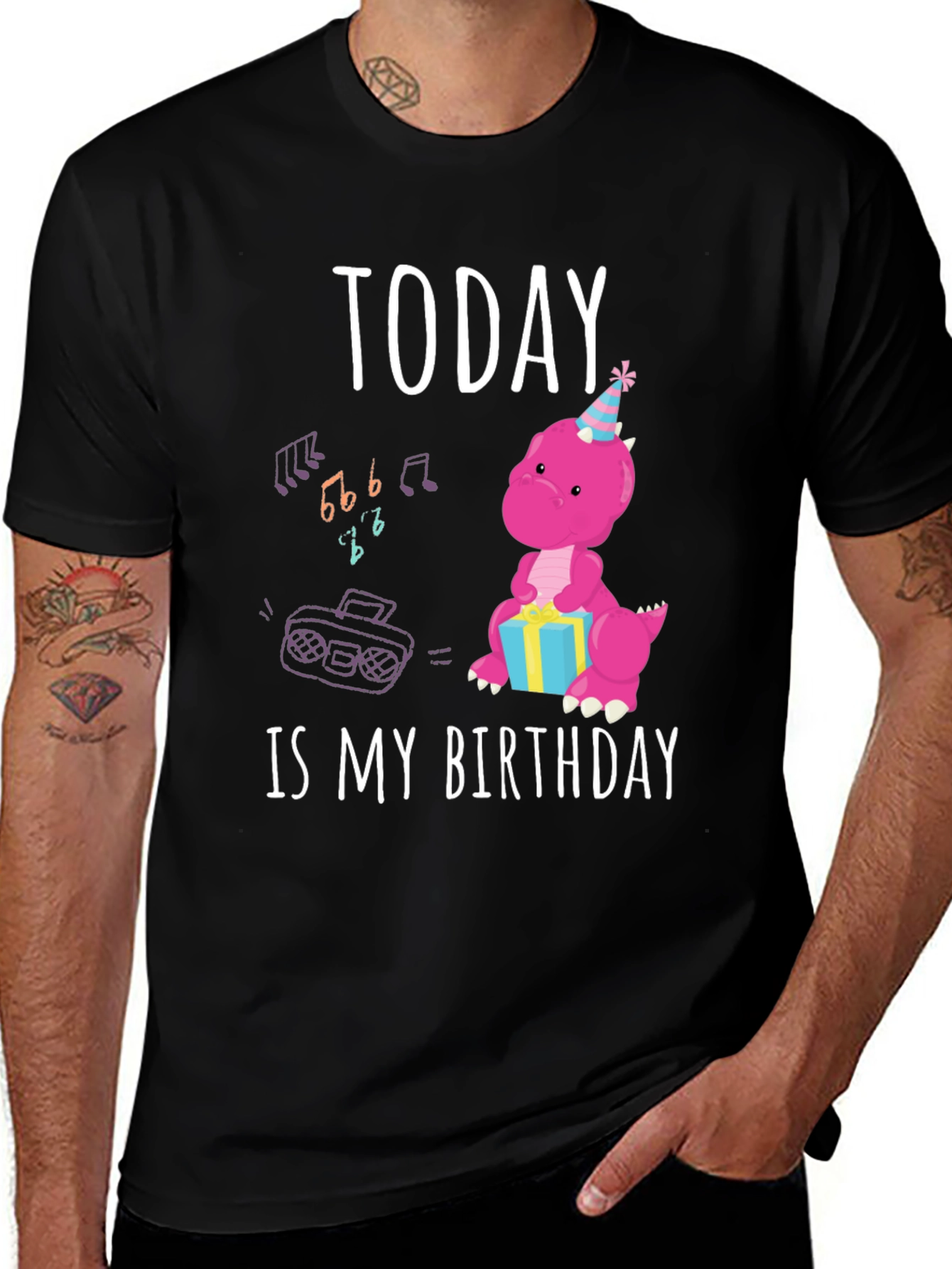 Variant 19 of Birthday Dinosaur T-Shirt - Today is My Birthday!