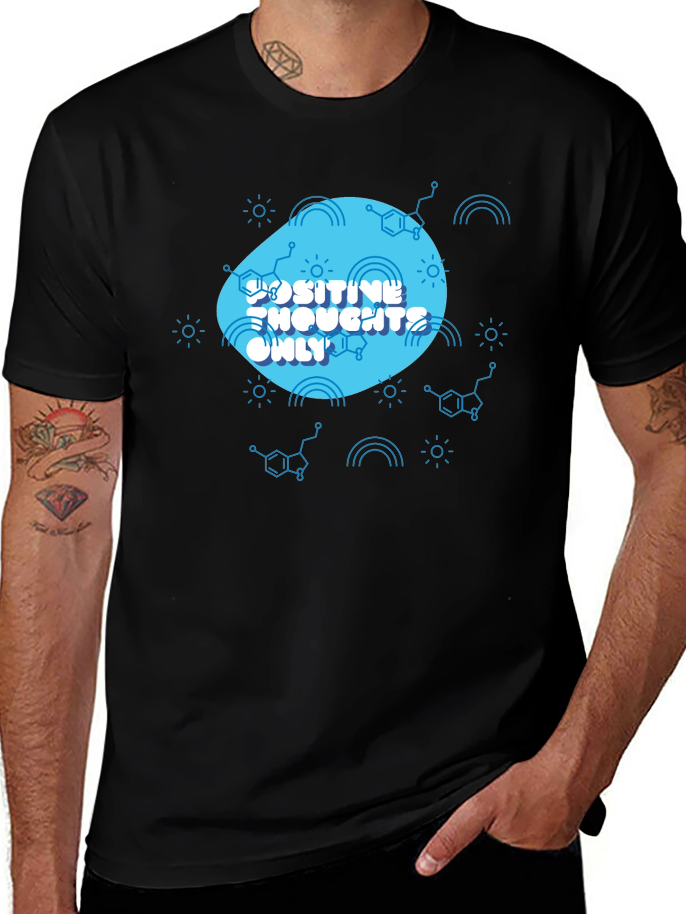 Variant 20 of Positive Thoughts Only Graphic Tee