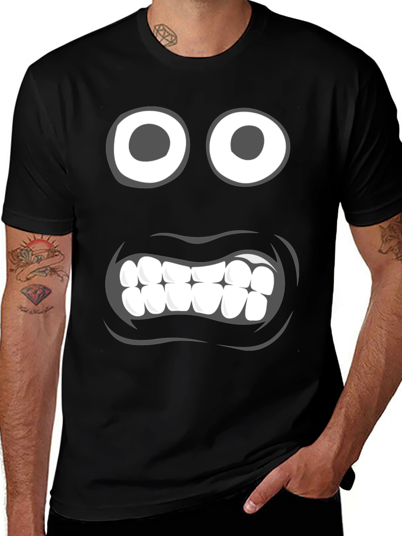 Variant 21 of Funny Face Graphic Tee - Black
