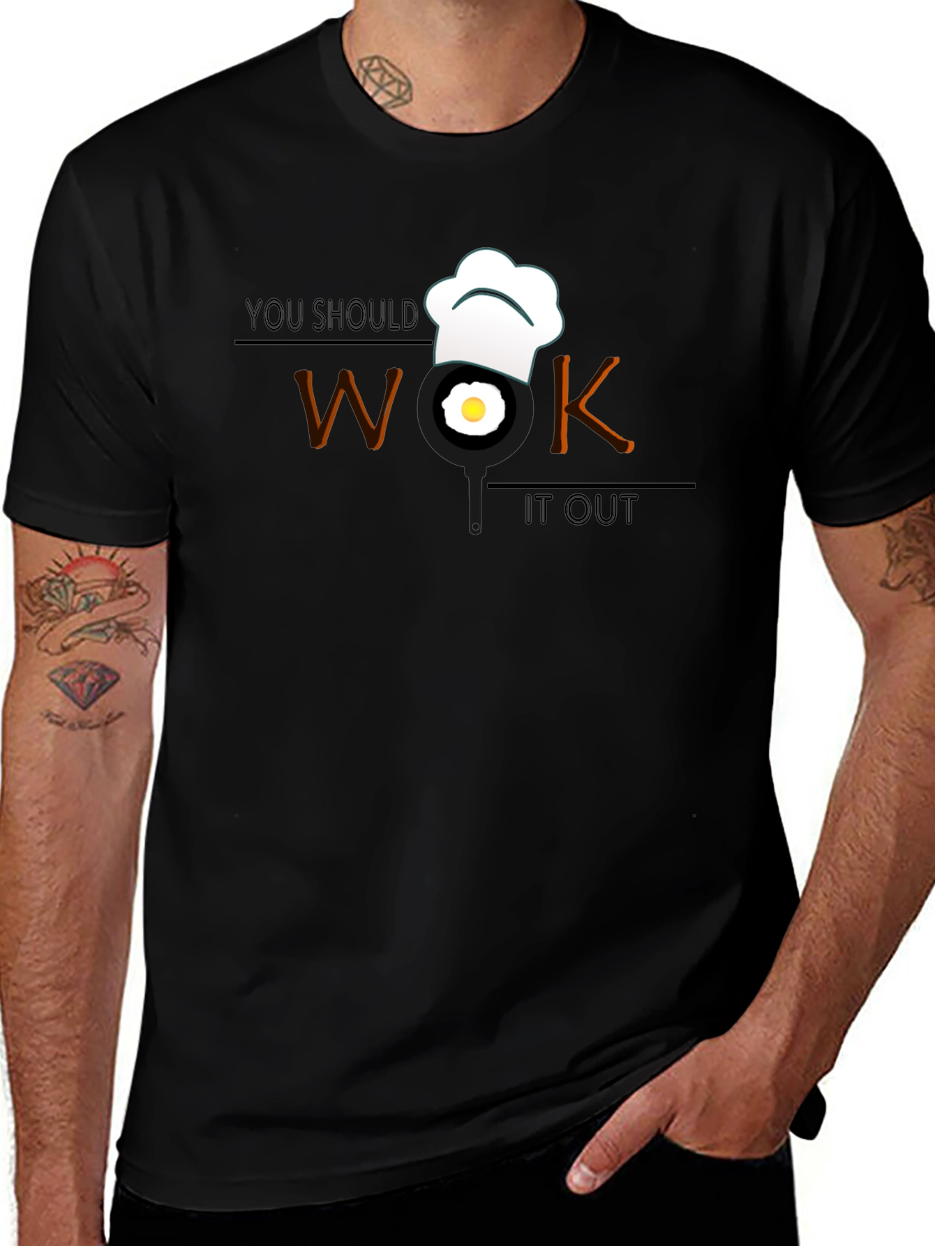 Variant 15 of Wok It Out Chef T-Shirt - Funny Cooking Tee