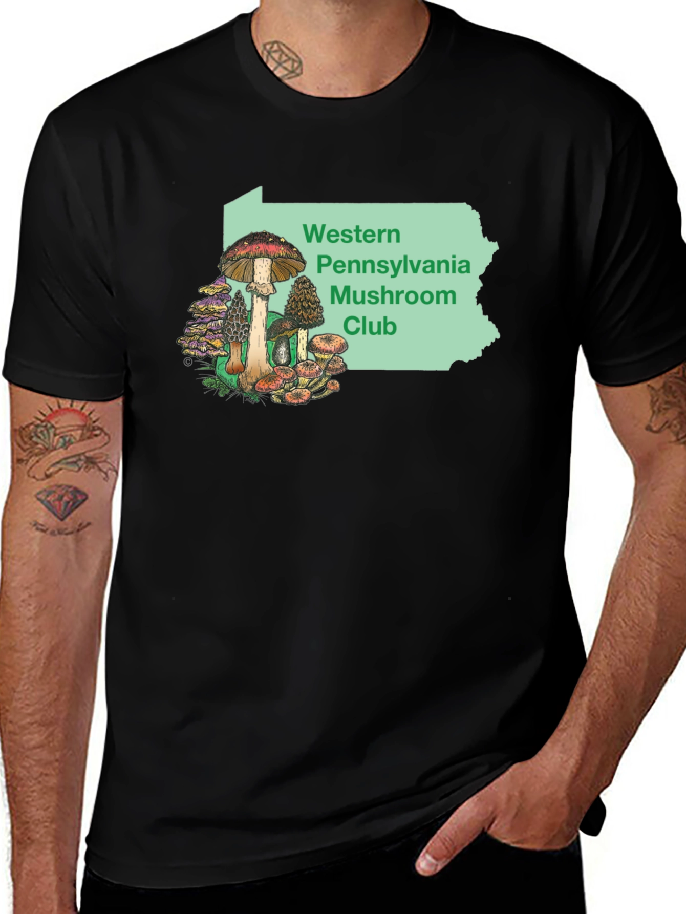 Variant 3 of Western PA Mushroom Club T-Shirt