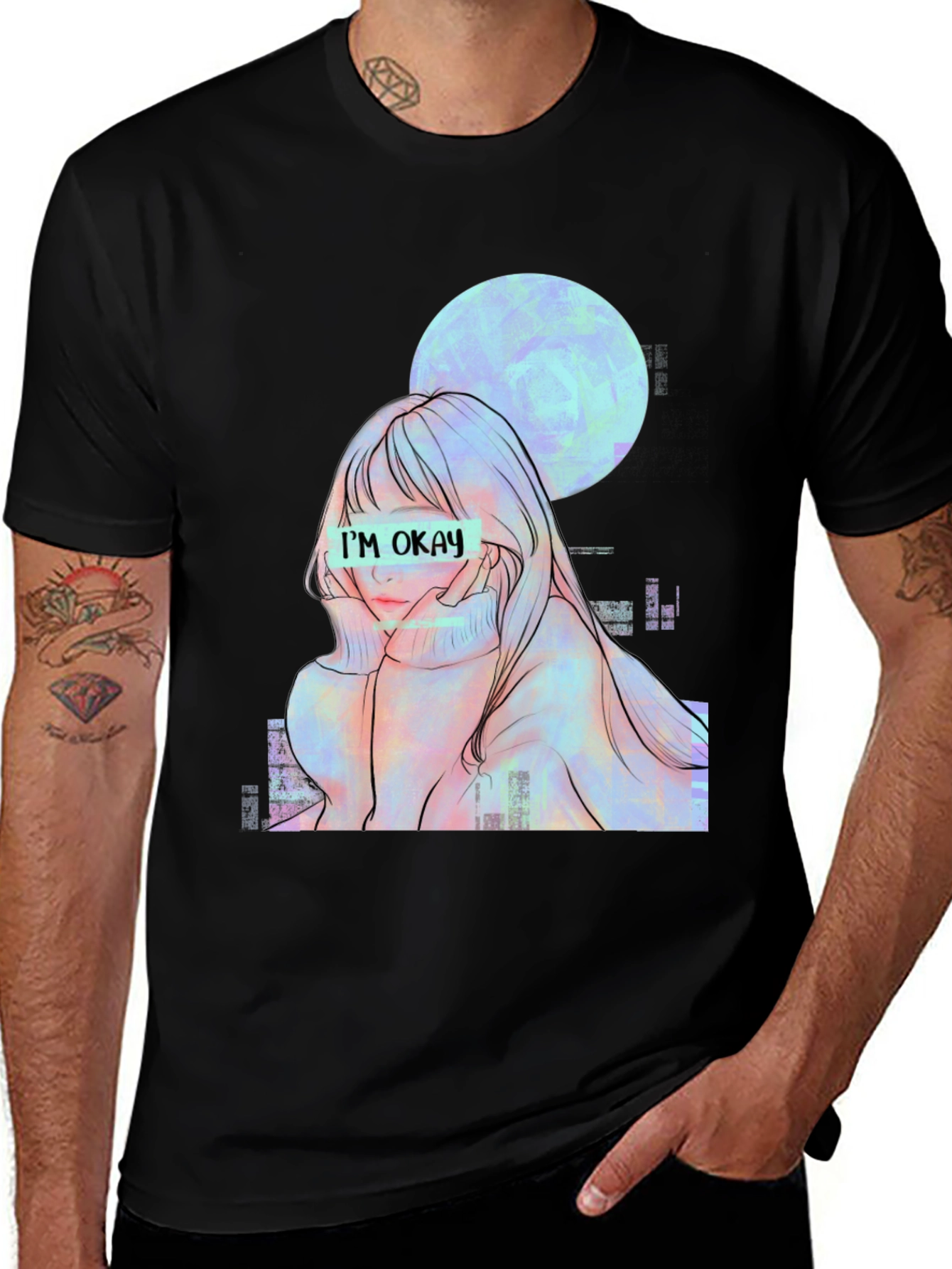 Variant 27 of I'm Okay Anime Girl Graphic Tee