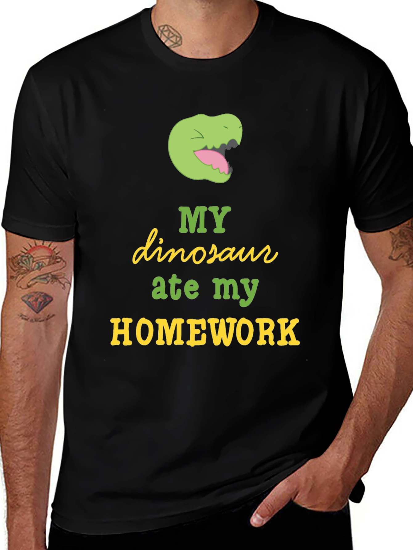 Variant 23 of My Dinosaur Ate My Homework T-Shirt