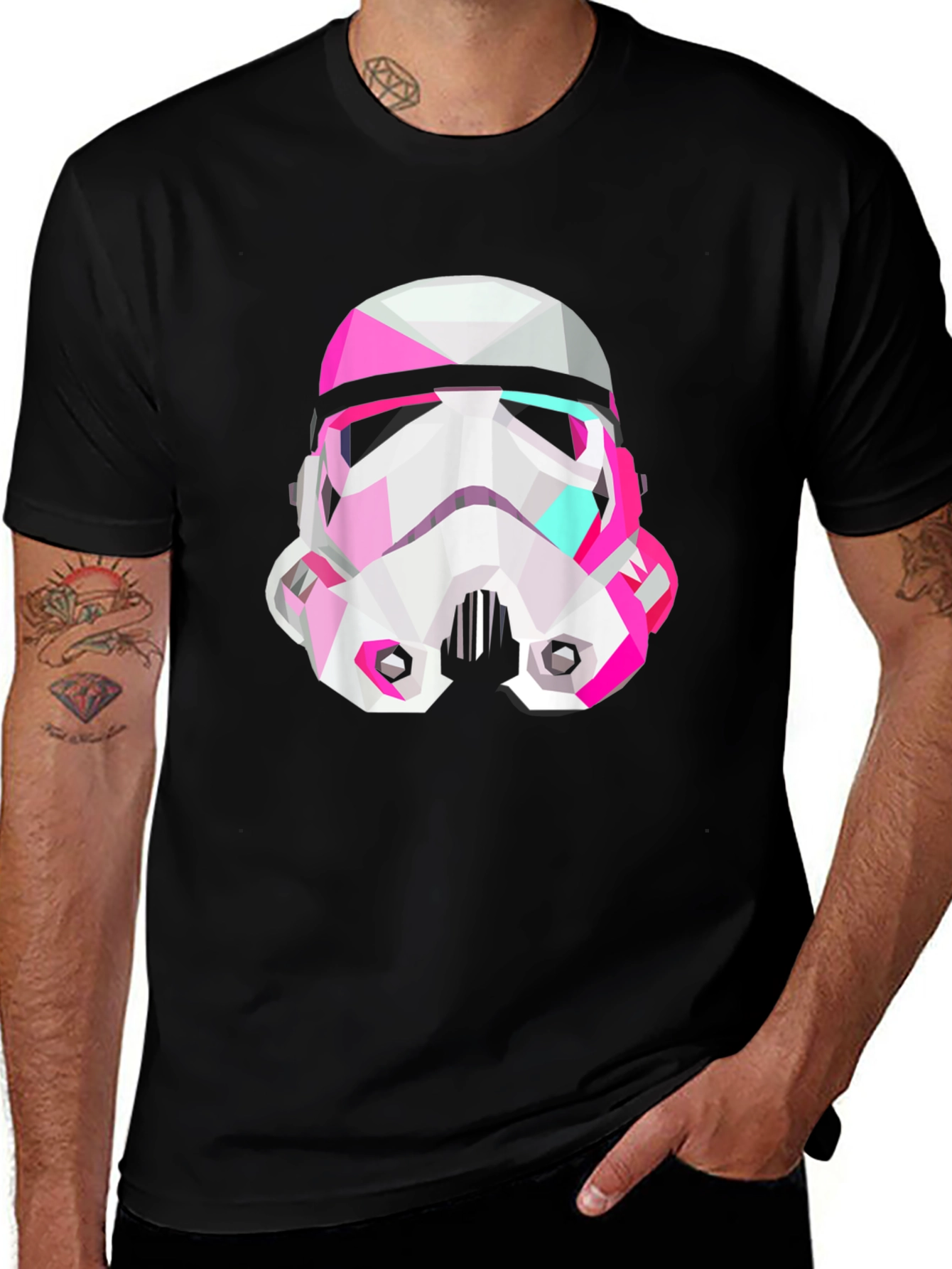 Geometric Stormtrooper T-Shirt - Sci-Fi Style