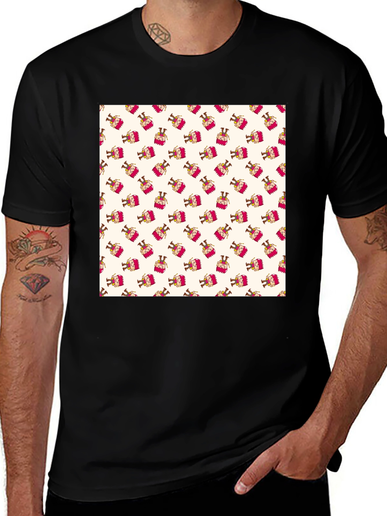 Variant 18 of Patterned T-Shirt with Festive Design