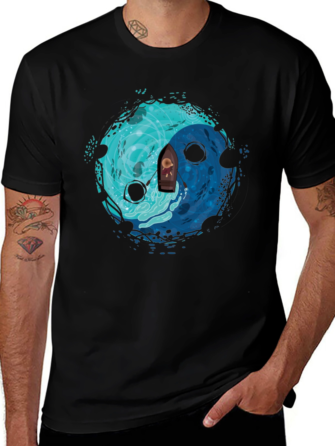 Variant 30 of Yin Yang Boat Ride Graphic T-Shirt