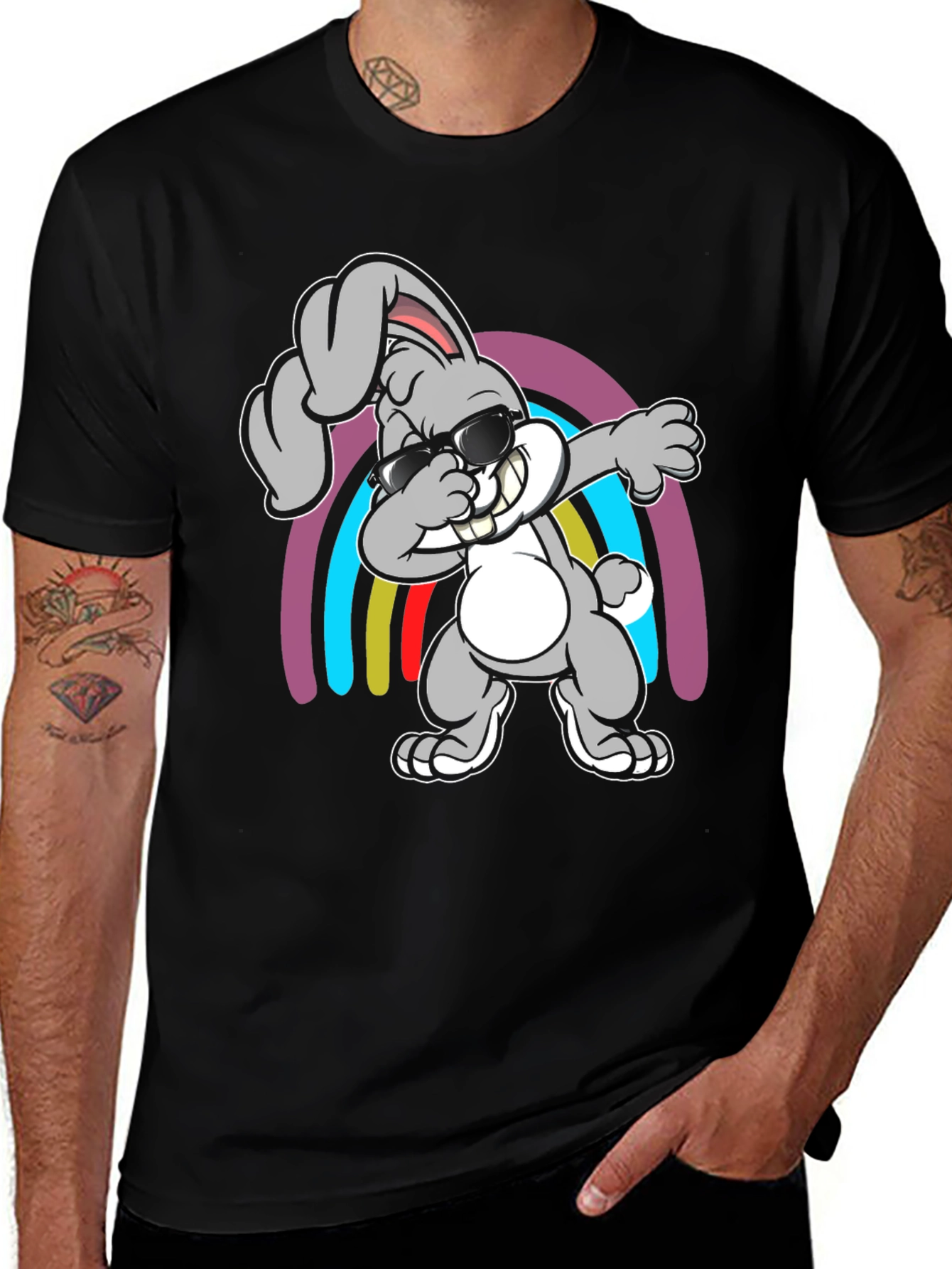 Variant 21 of Dabbing Bunny T-Shirt - Fun Graphic Tee