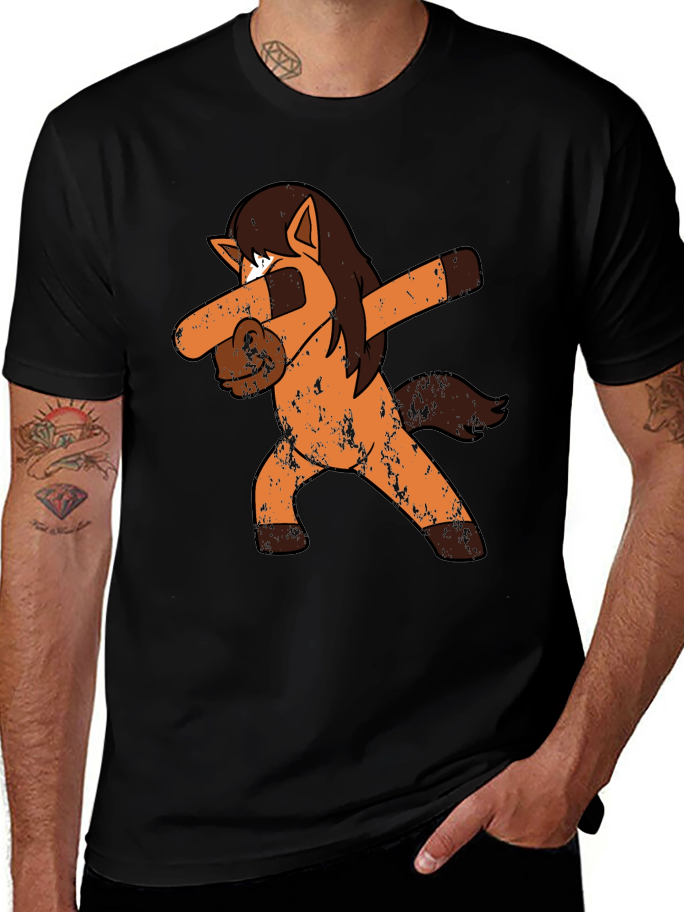 Variant 27 of Dabbing Horse Graphic T-Shirt - Unisex
