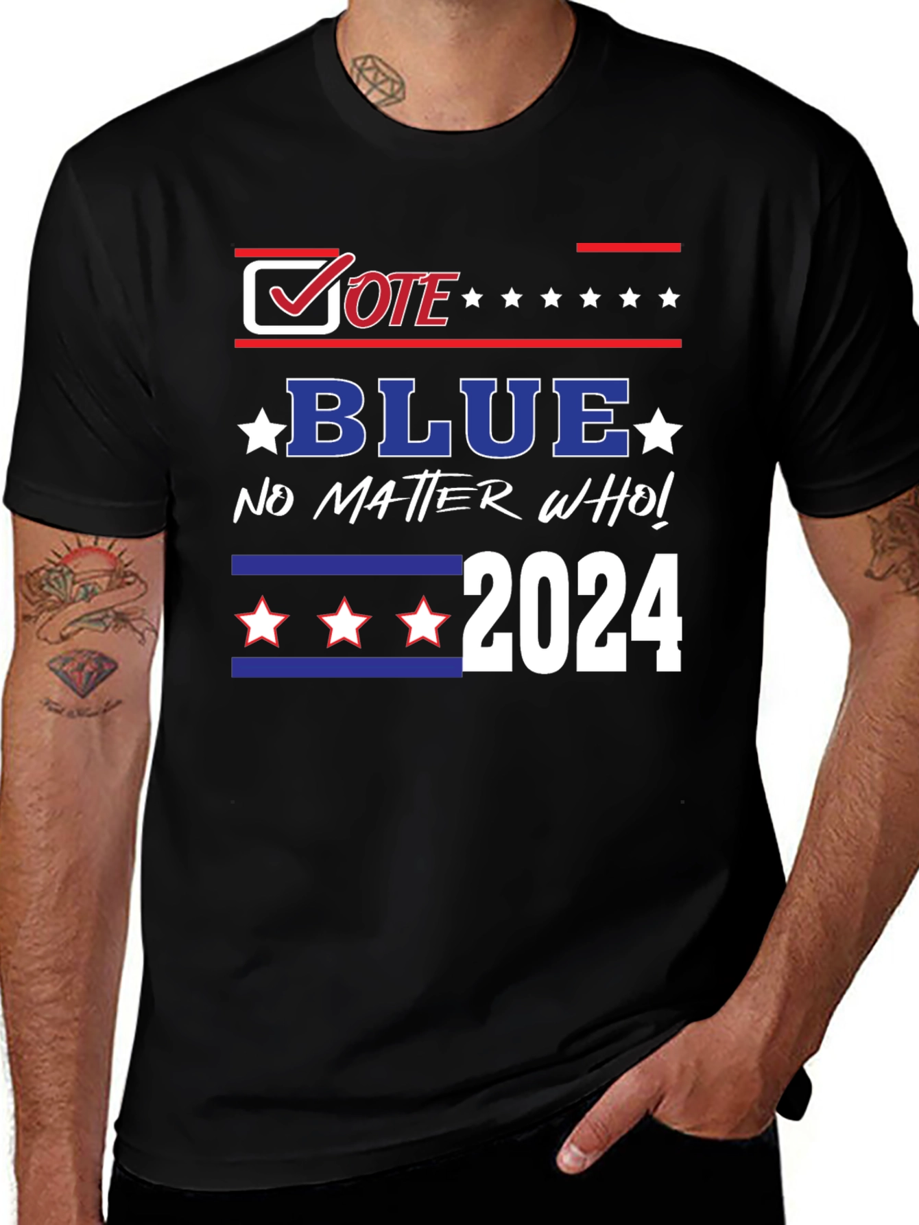 Vote Blue No Matter Who 2024 T-Shirt