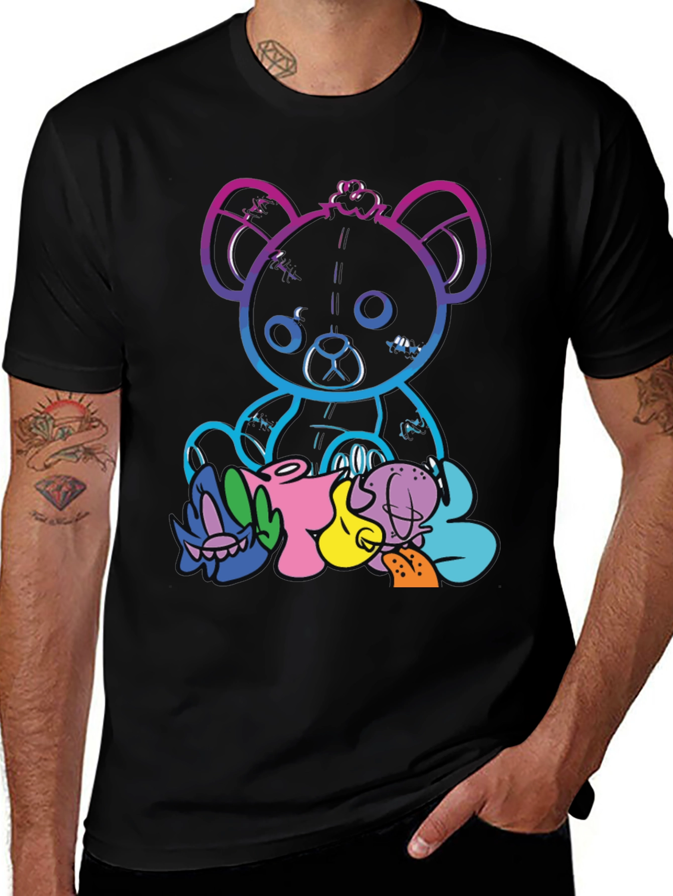 Variant 8 of Graphic Print Teddy Tee - Soft Cotton Blend