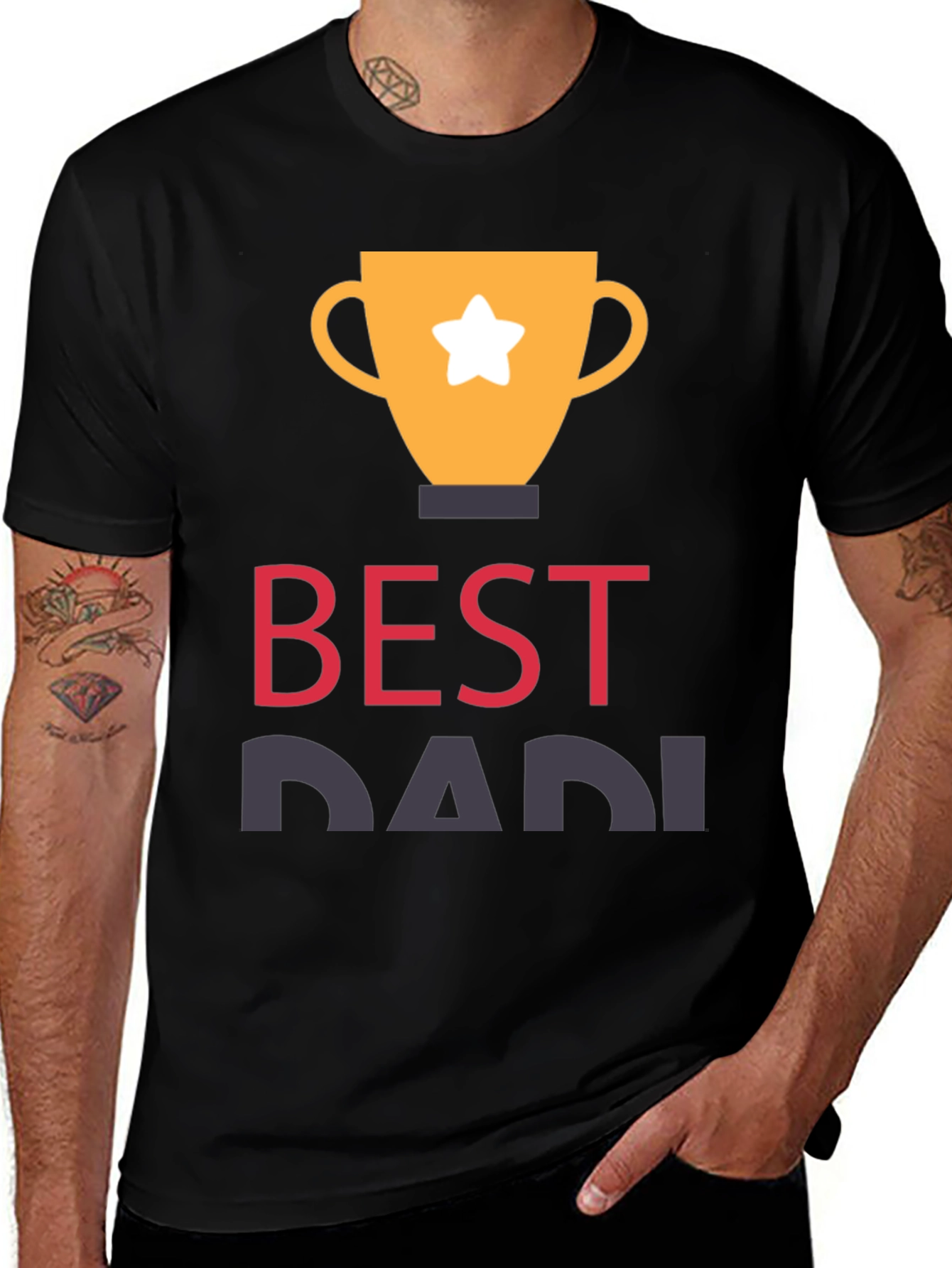 Variant 26 of Best Dad Trophy Graphic T-Shirt