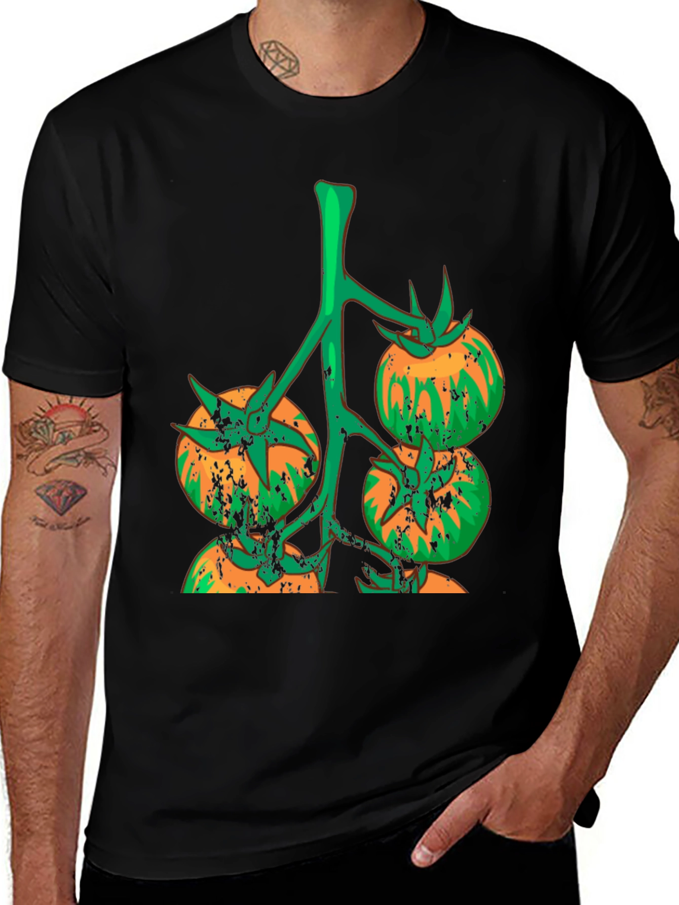 Variant 22 of Tomato Vine Graphic T-Shirt - Unique Design