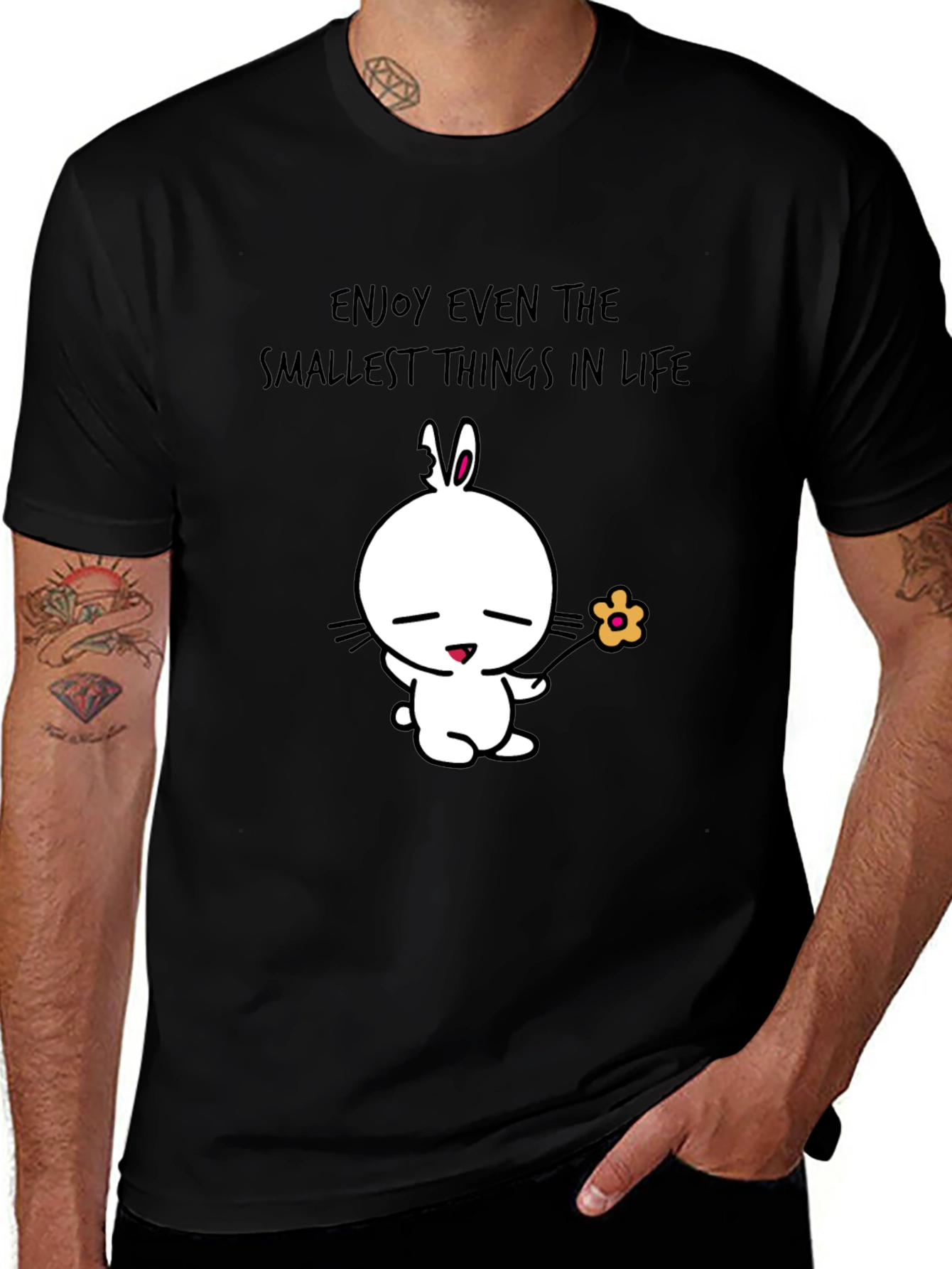 Variant 30 of Enjoy the Smallest Things Bunny Graphic Tee