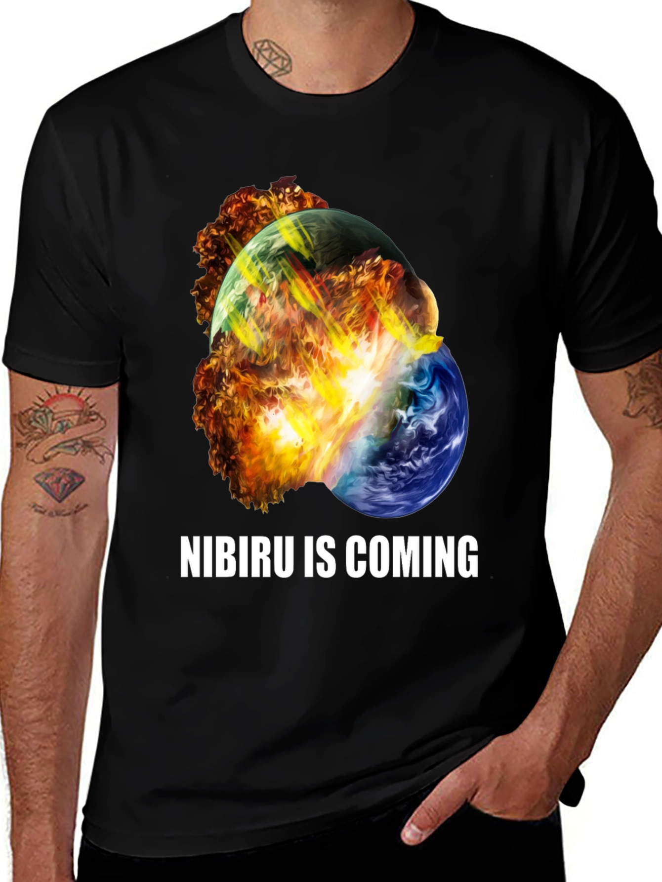 Black Nibiru is Coming Graphic Tee main image