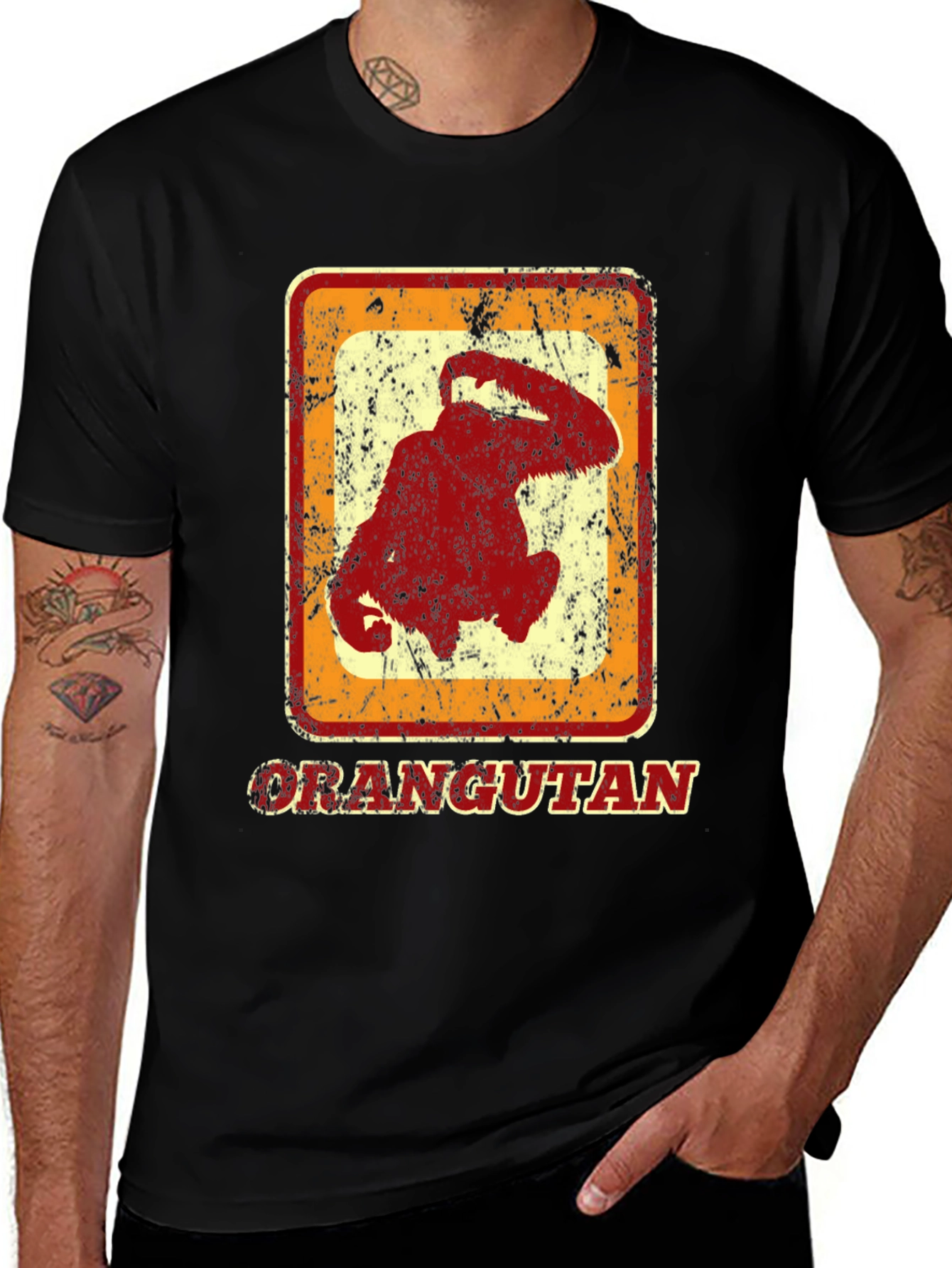 Variant 26 of Orangutan Graphic Tee - Retro Style