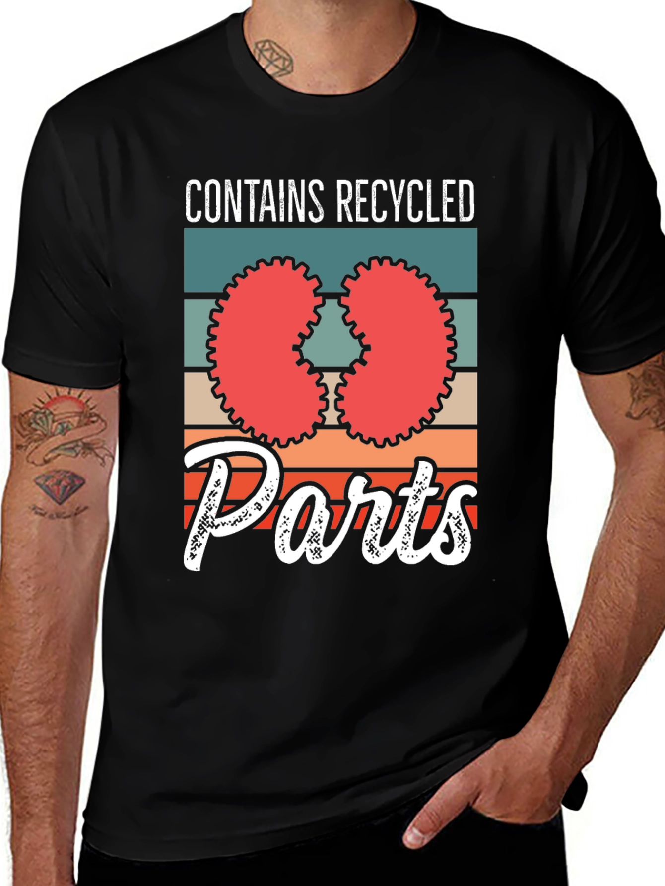 Contains Recycled Parts Retro T-Shirt