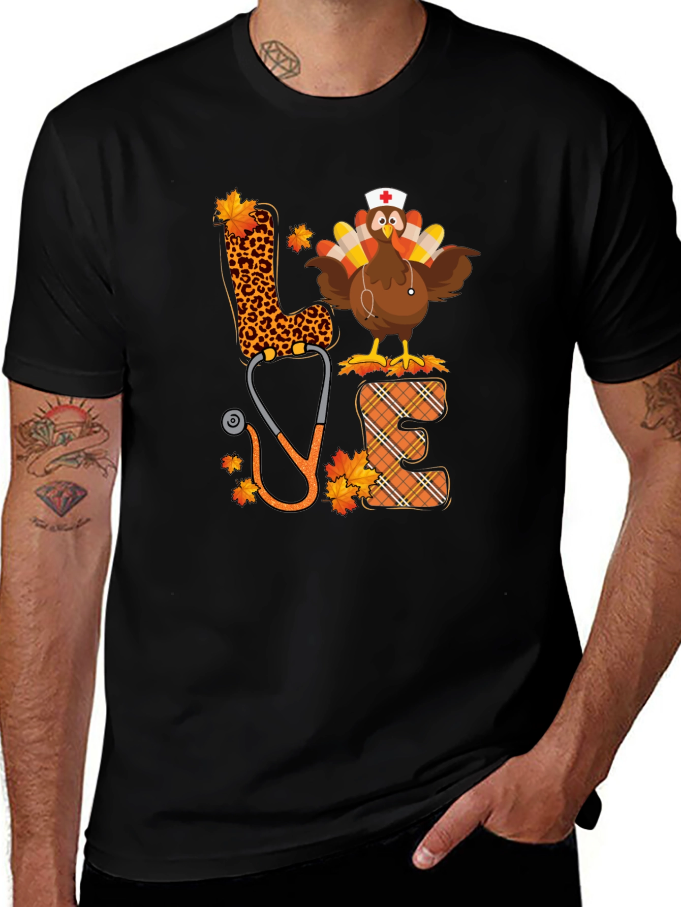 Variant 19 of Turkey Nurse Love T-Shirt - Fall Thanksgiving Apparel
