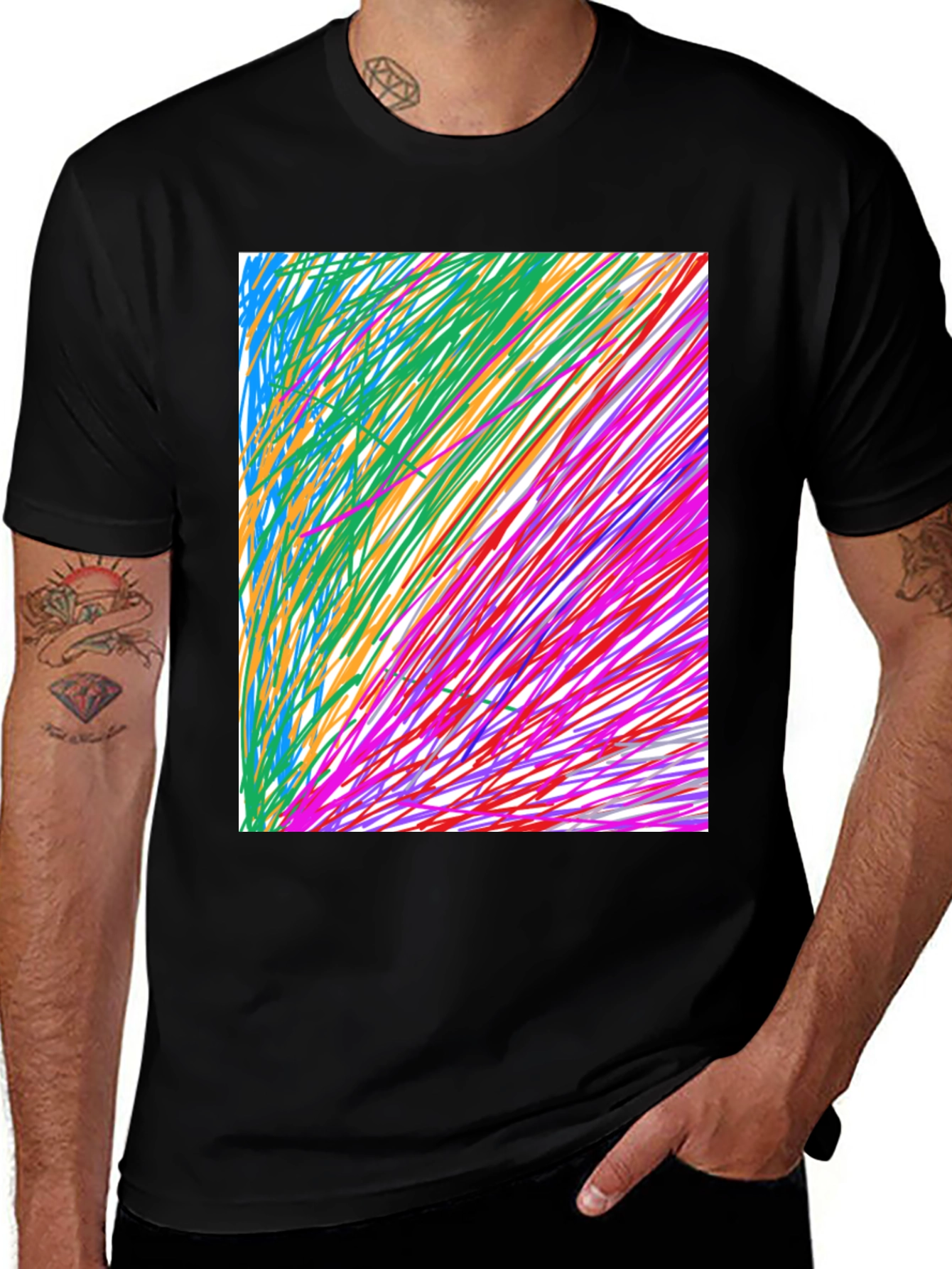 Variant 2 of Abstract Art Black T-Shirt - Modern Graphic Tee