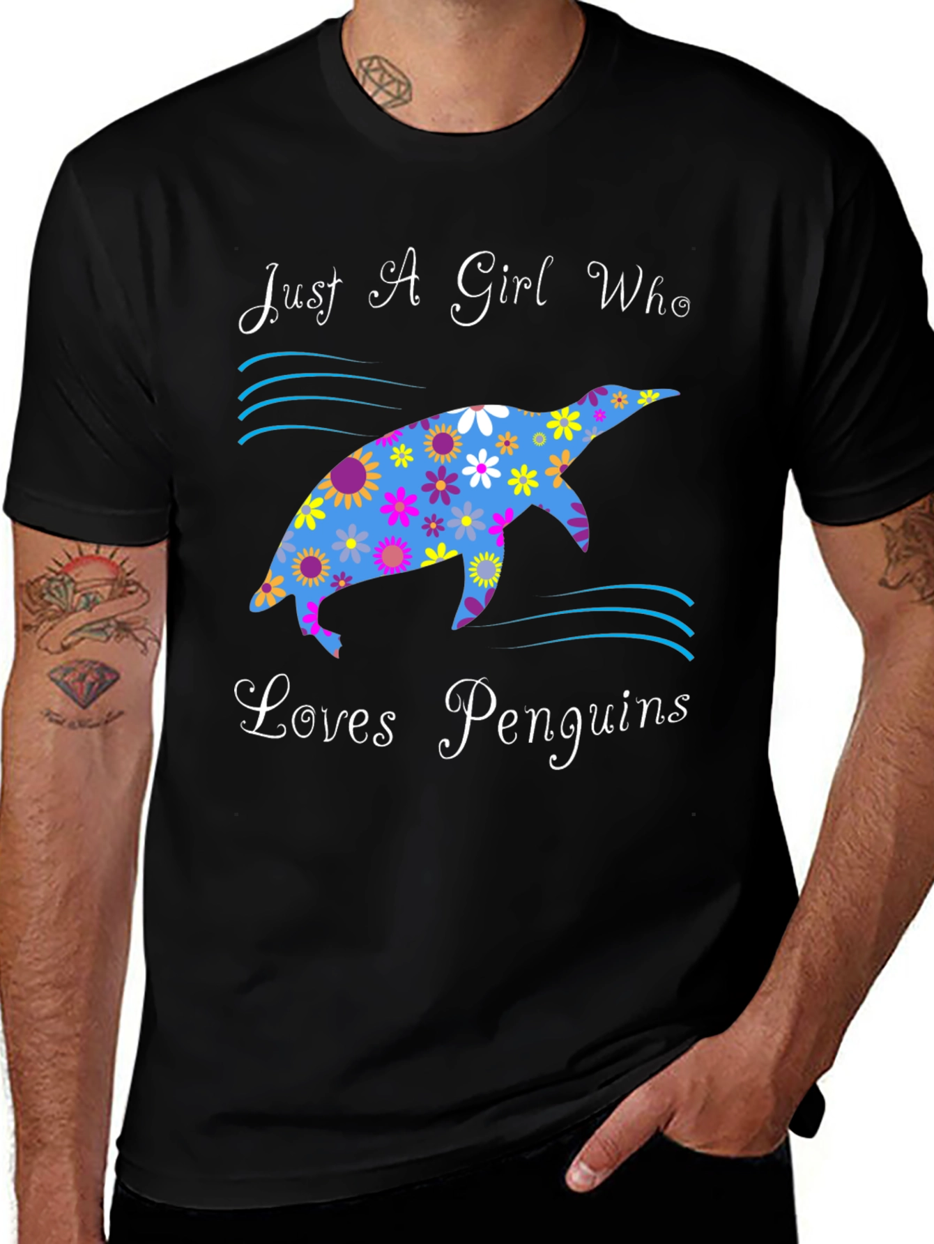 Variant 5 of Just A Girl Who Loves Penguins Graphic Tee