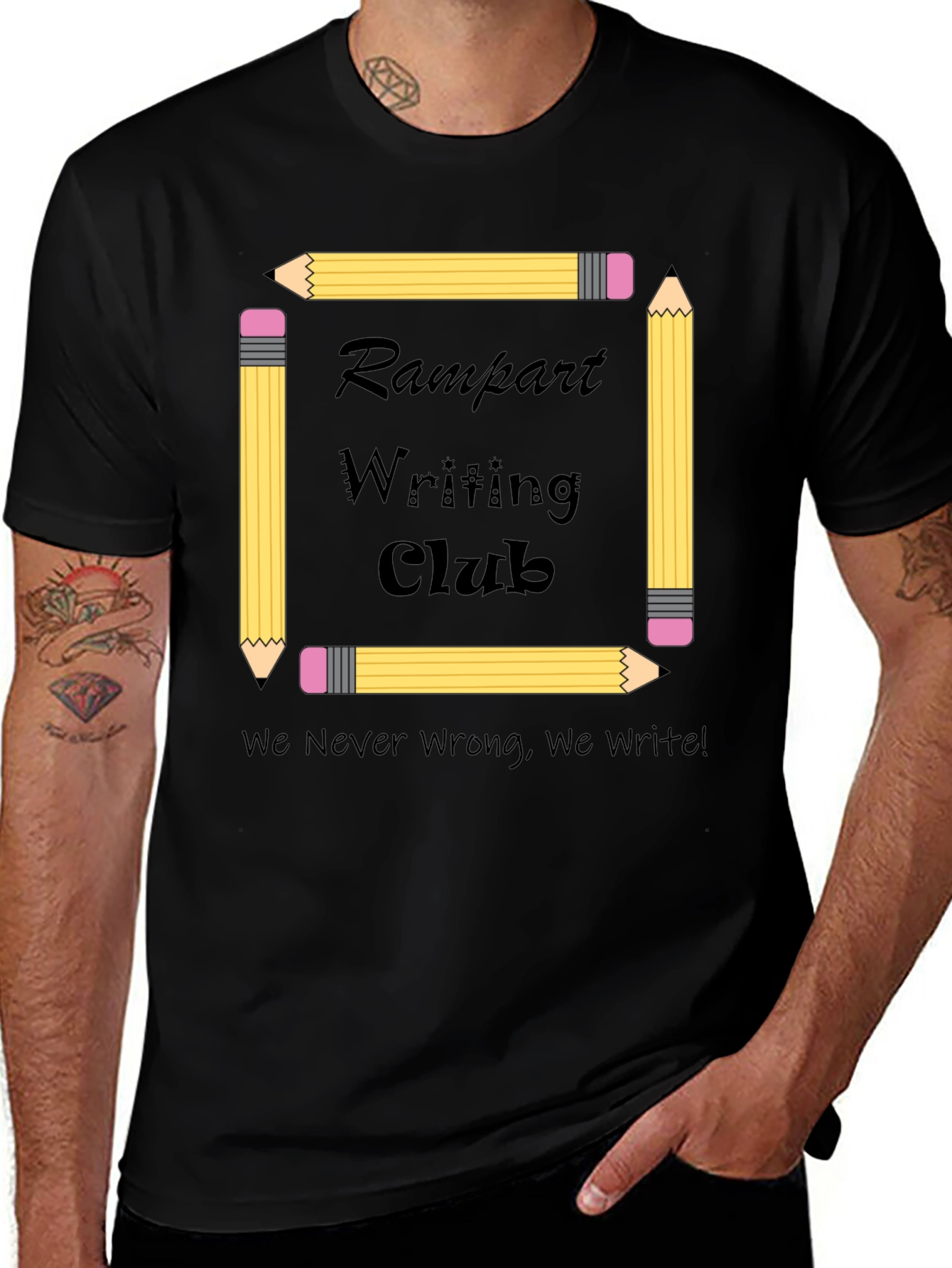 Variant 20 of Rampart Writing Club Black T-Shirt