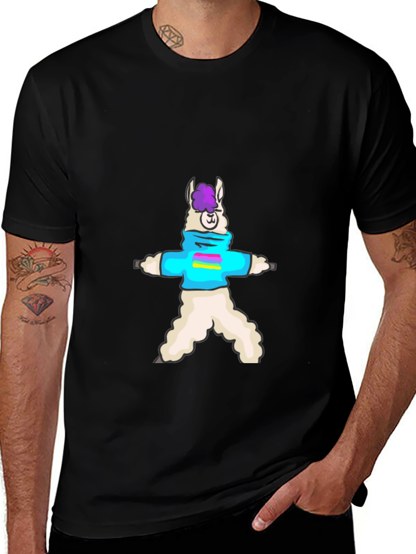 Variant 6 of Llama Yoga T-Shirt - Cute Animal Tee