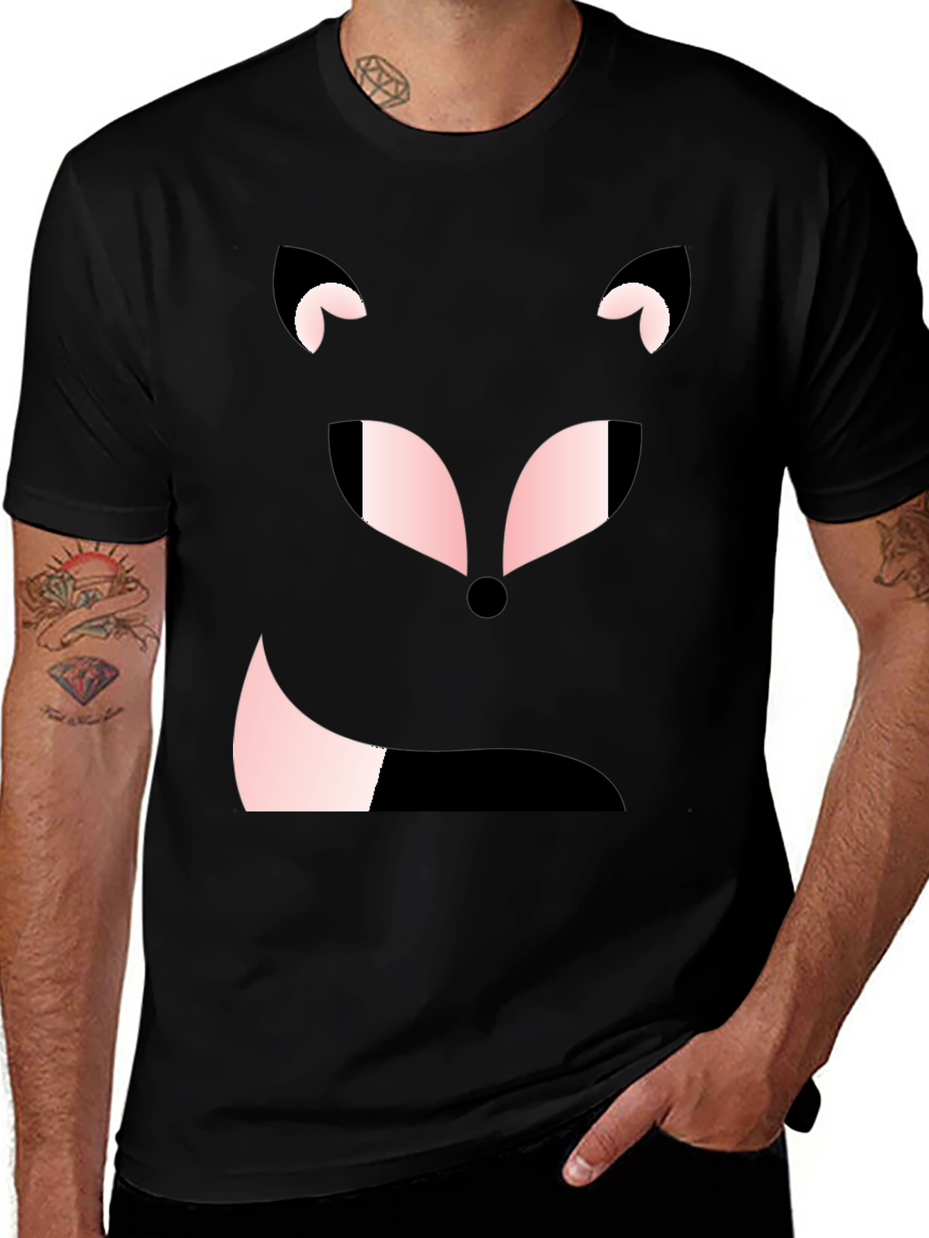 Variant 17 of Cute Fox Face Graphic Tee