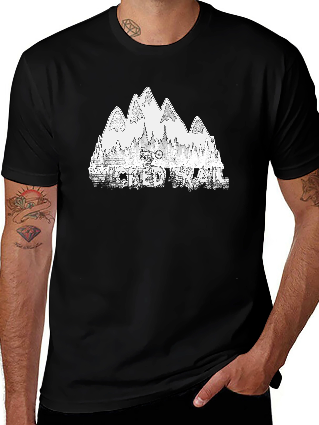 Variant 25 of Wicked Trail Mountain Biking T-Shirt