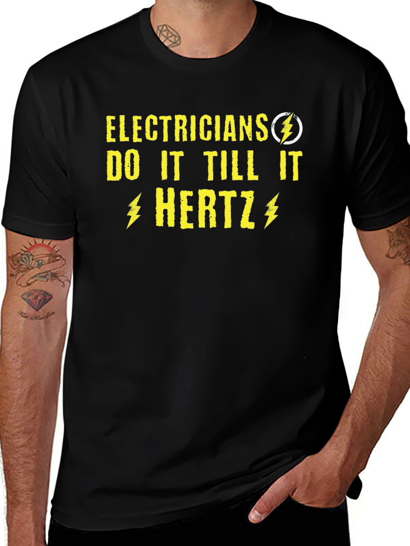 Variant 5 of Electricians Do It Till It Hertz T-Shirt