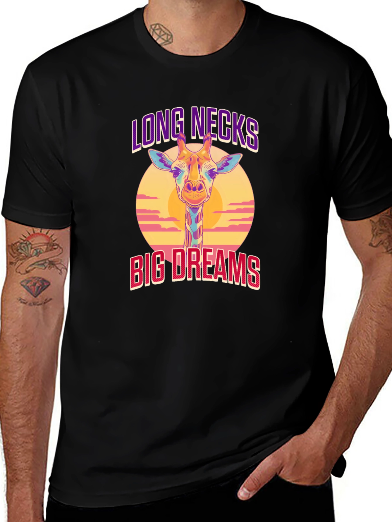 Variant 2 of Long Necks, Big Dreams Giraffe Graphic Tee