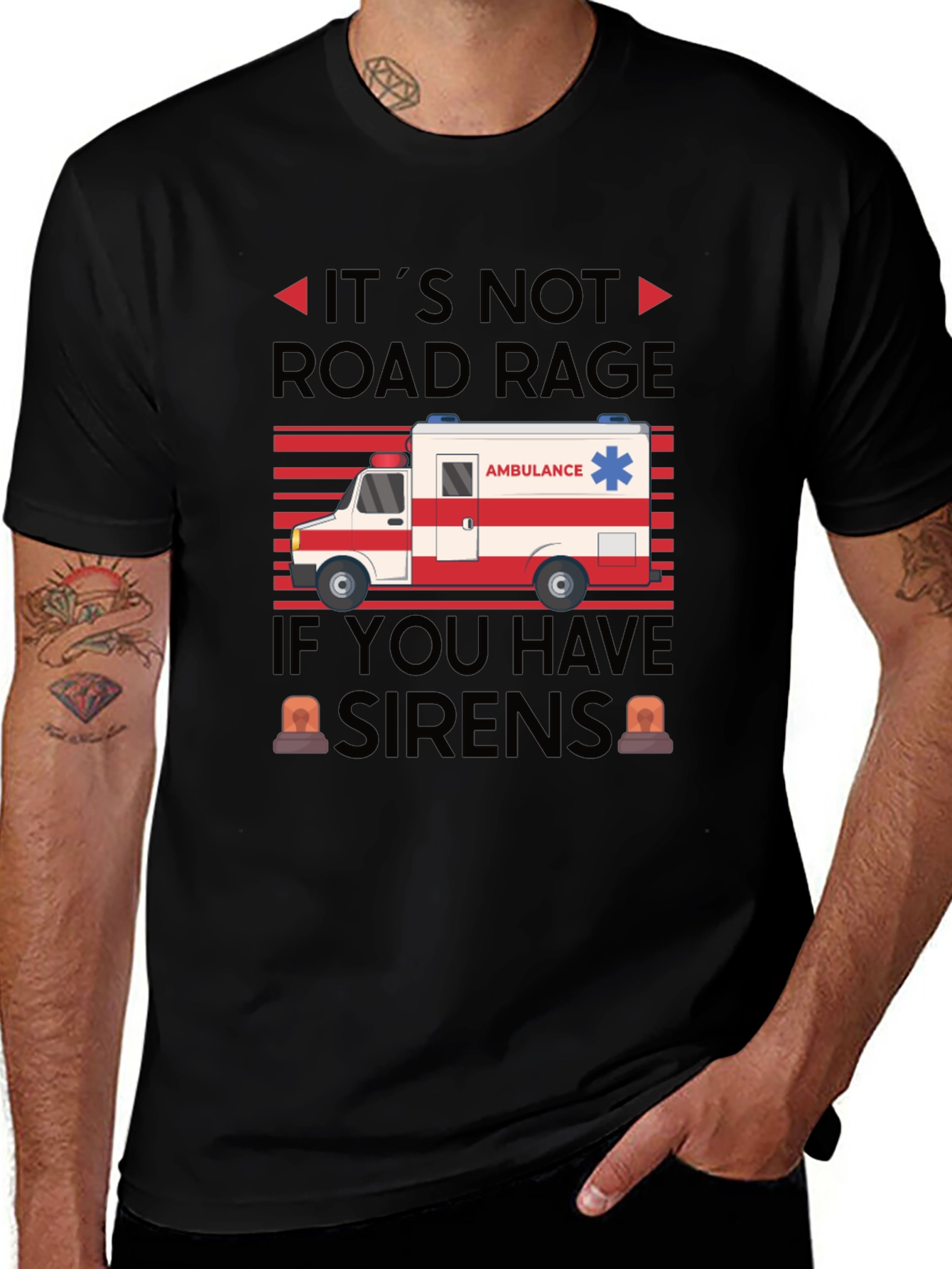 Variant 12 of Funny Ambulance Driver Road Rage T-Shirt